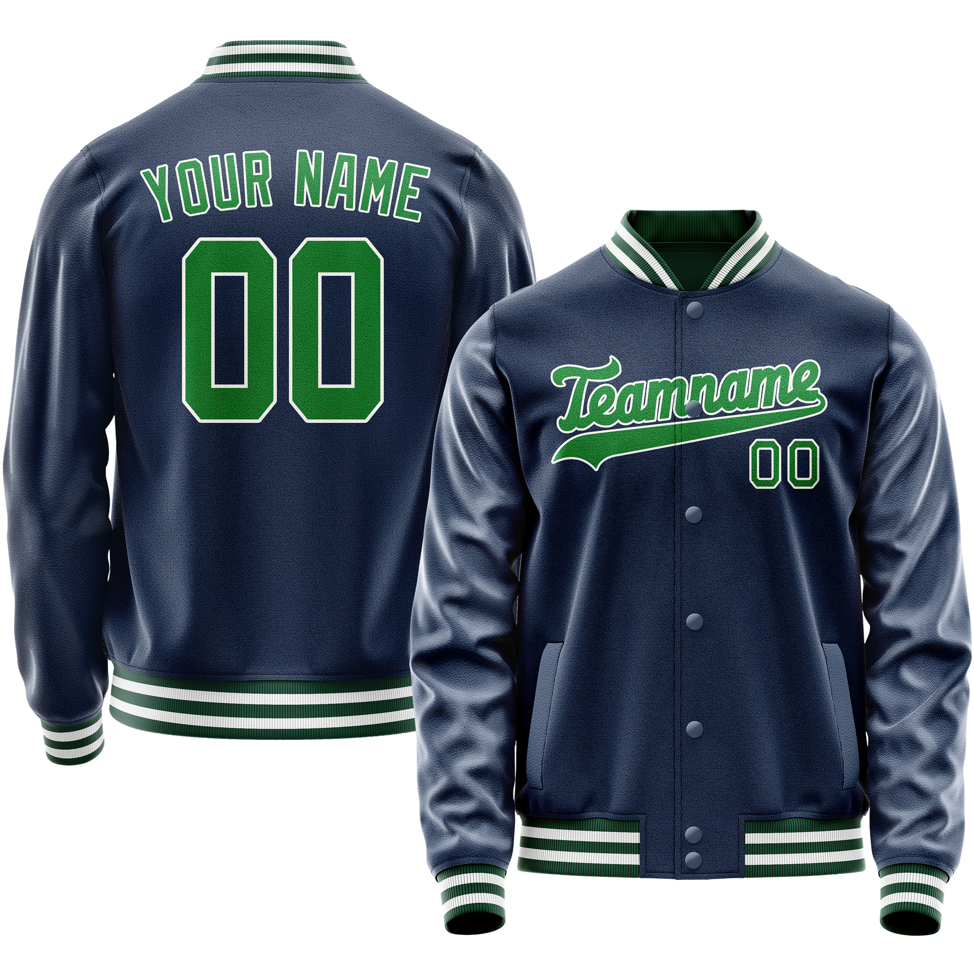 Maßgeschneidertes Königsblau Neongrün Jacke JA02240617XF553