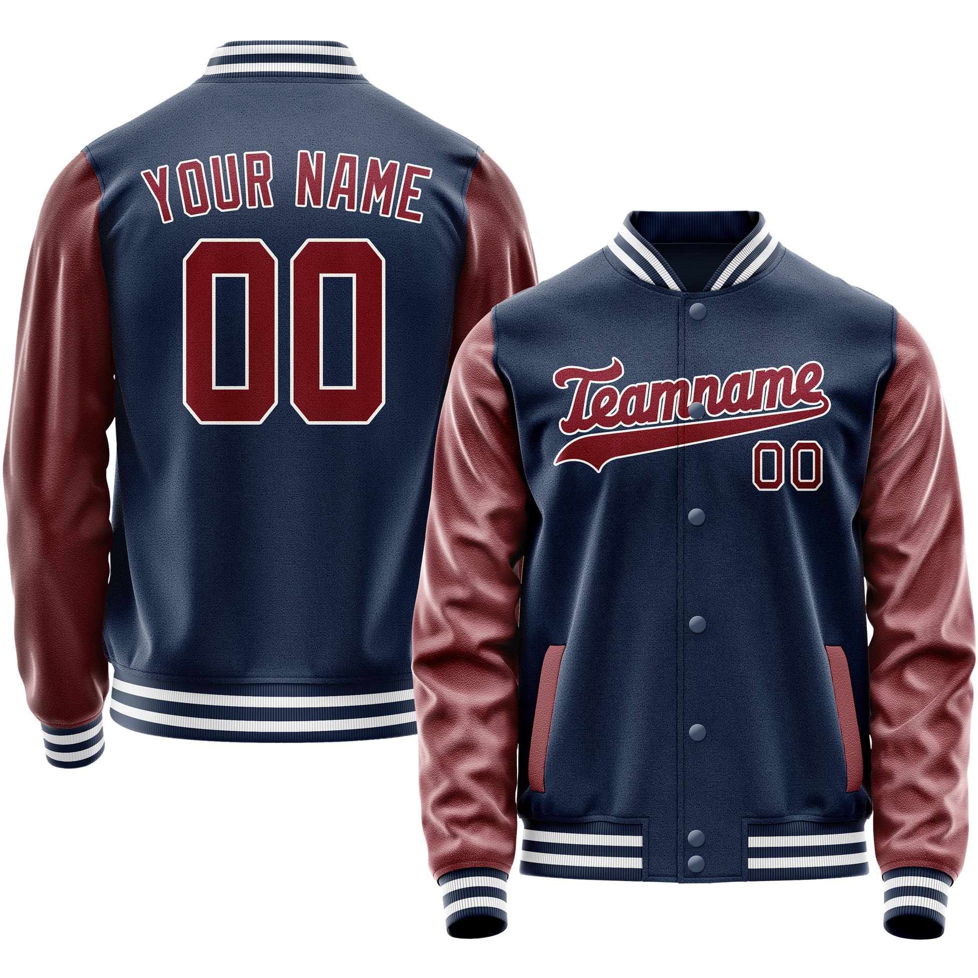 Maßgeschneidertes Königsblau Braun Jacke JA02240617XF557