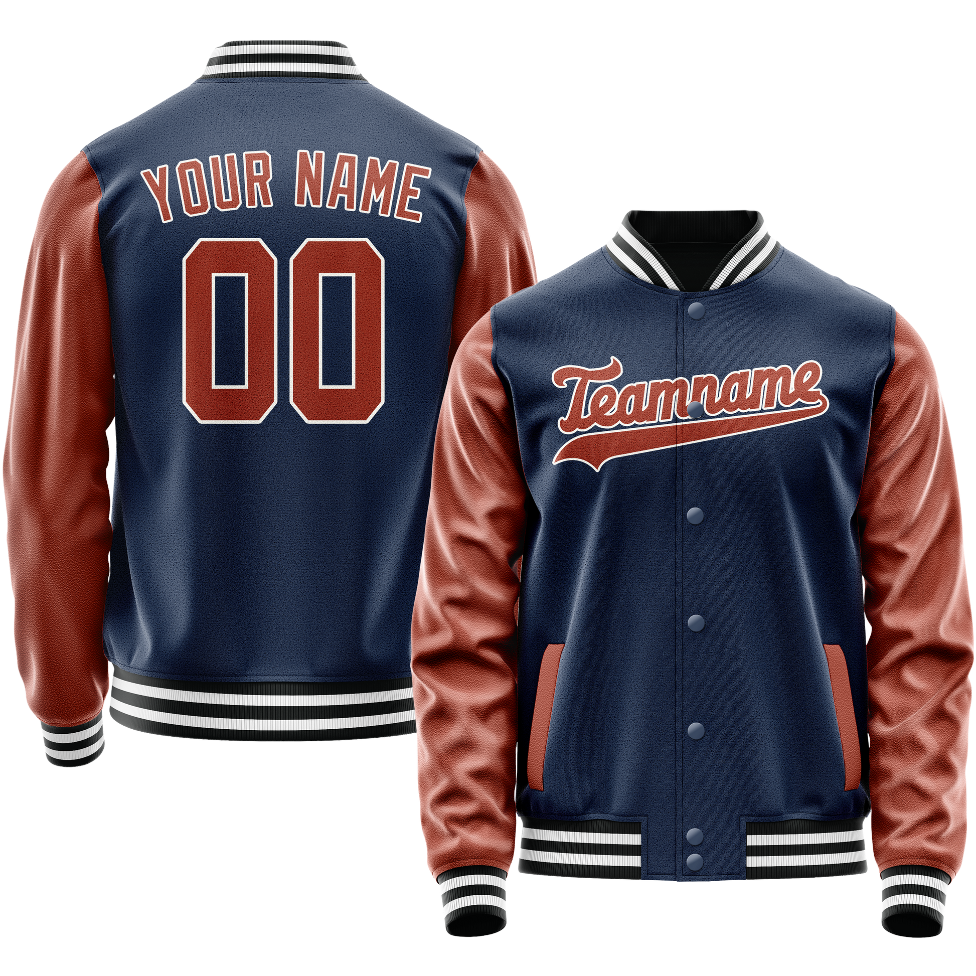 Maßgeschneidertes Königsblau Braun Jacke JA02240617XF544