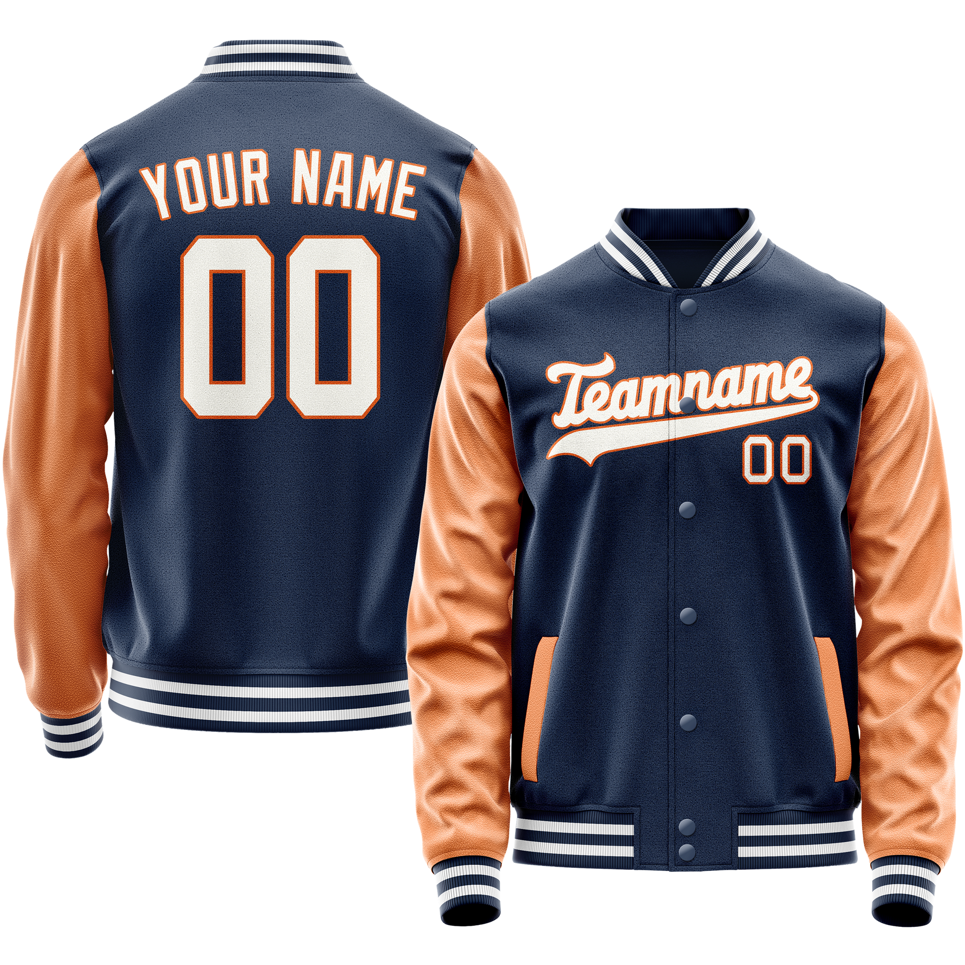 Maßgeschneidertes Königsblau Texas Orange Jacke JA02240617XF558