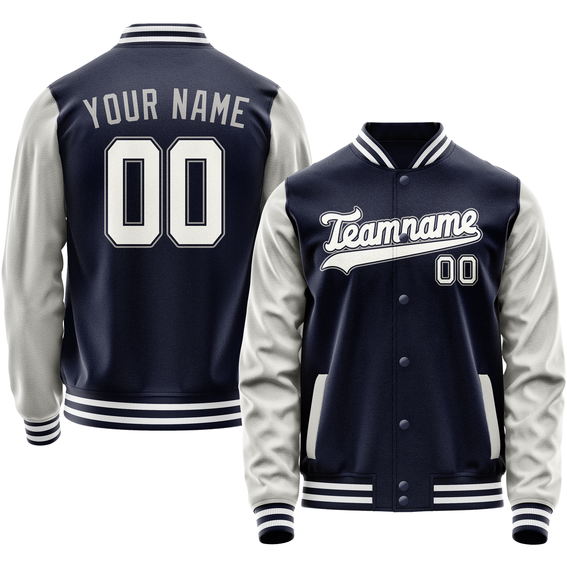 Maßgeschneidertes Marineblau Grau Jacke JA02240617KZ293