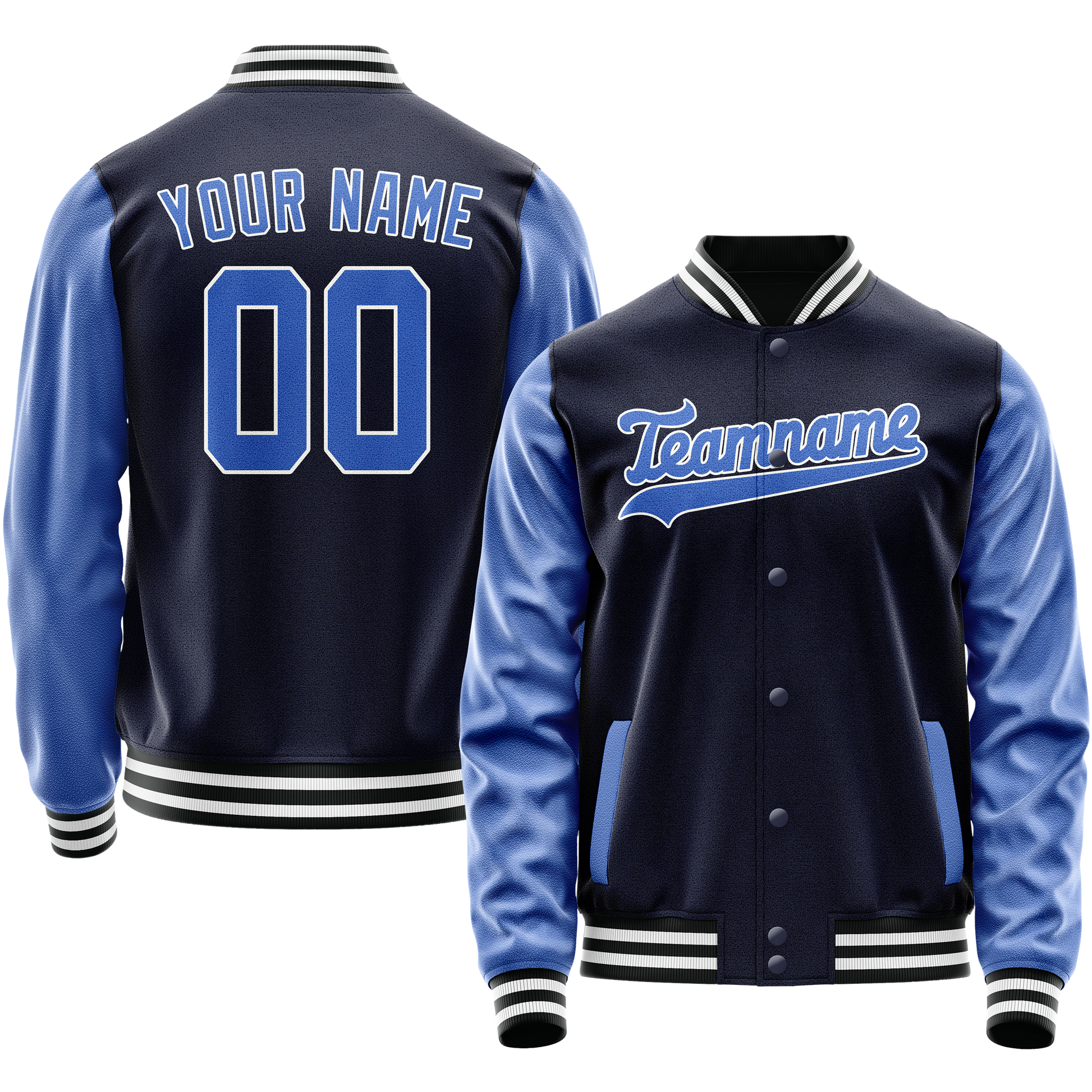 Maßgeschneidertes Marineblau Königsblau Jacke JA02240617KZ276