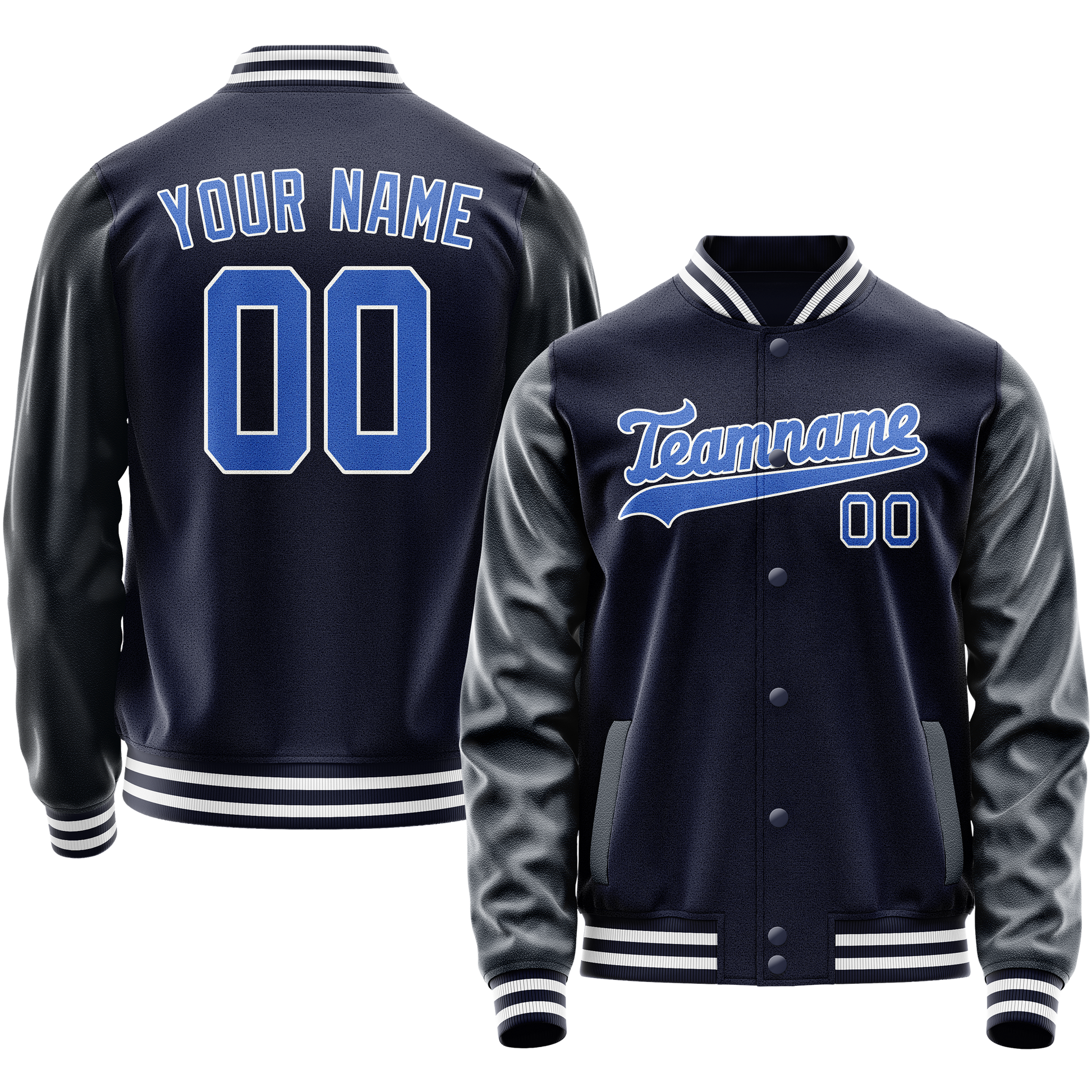 Maßgeschneidertes Marineblau Königsblau Jacke JA02240617KZ296