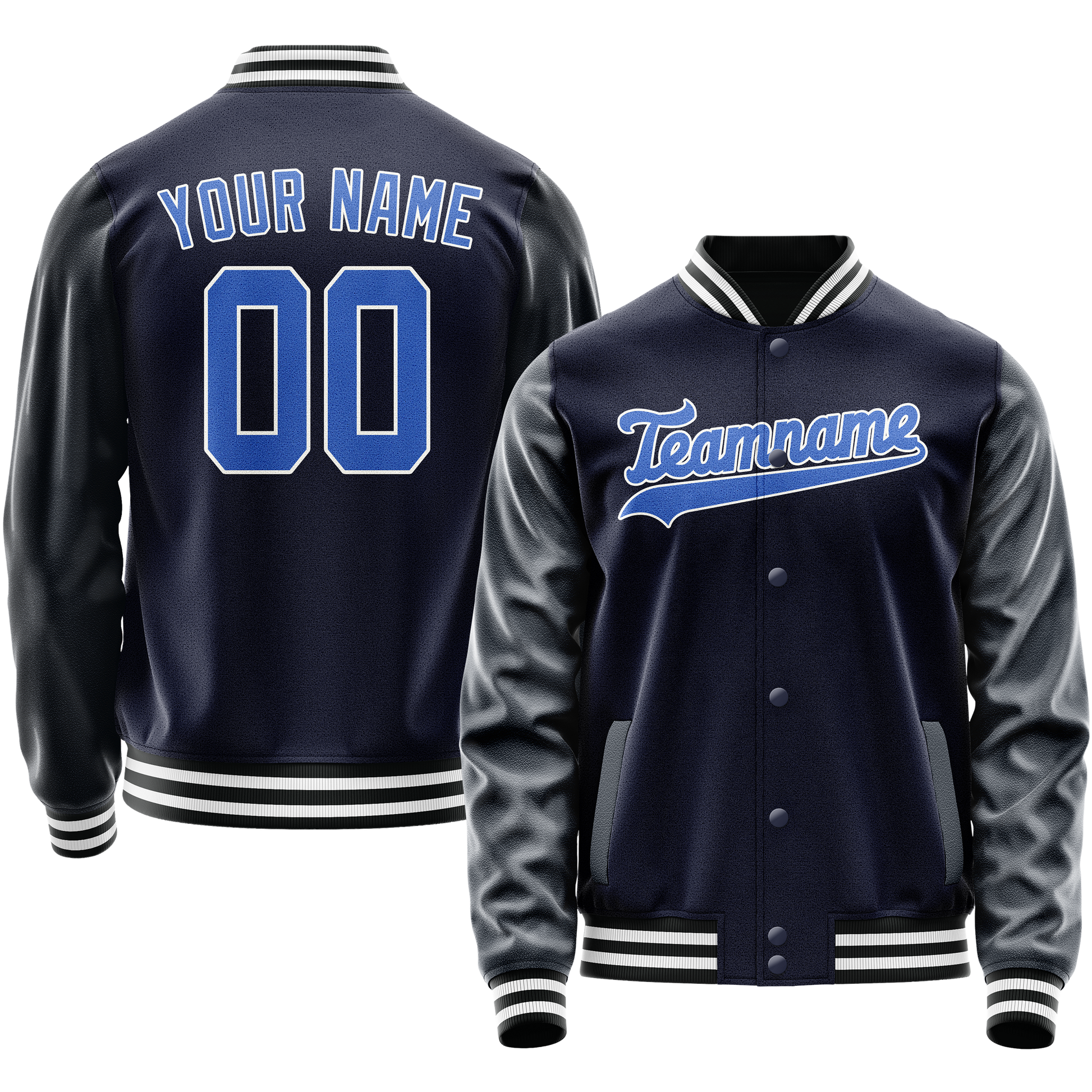 Maßgeschneidertes Marineblau Königsblau Jacke JA02240617KZ290