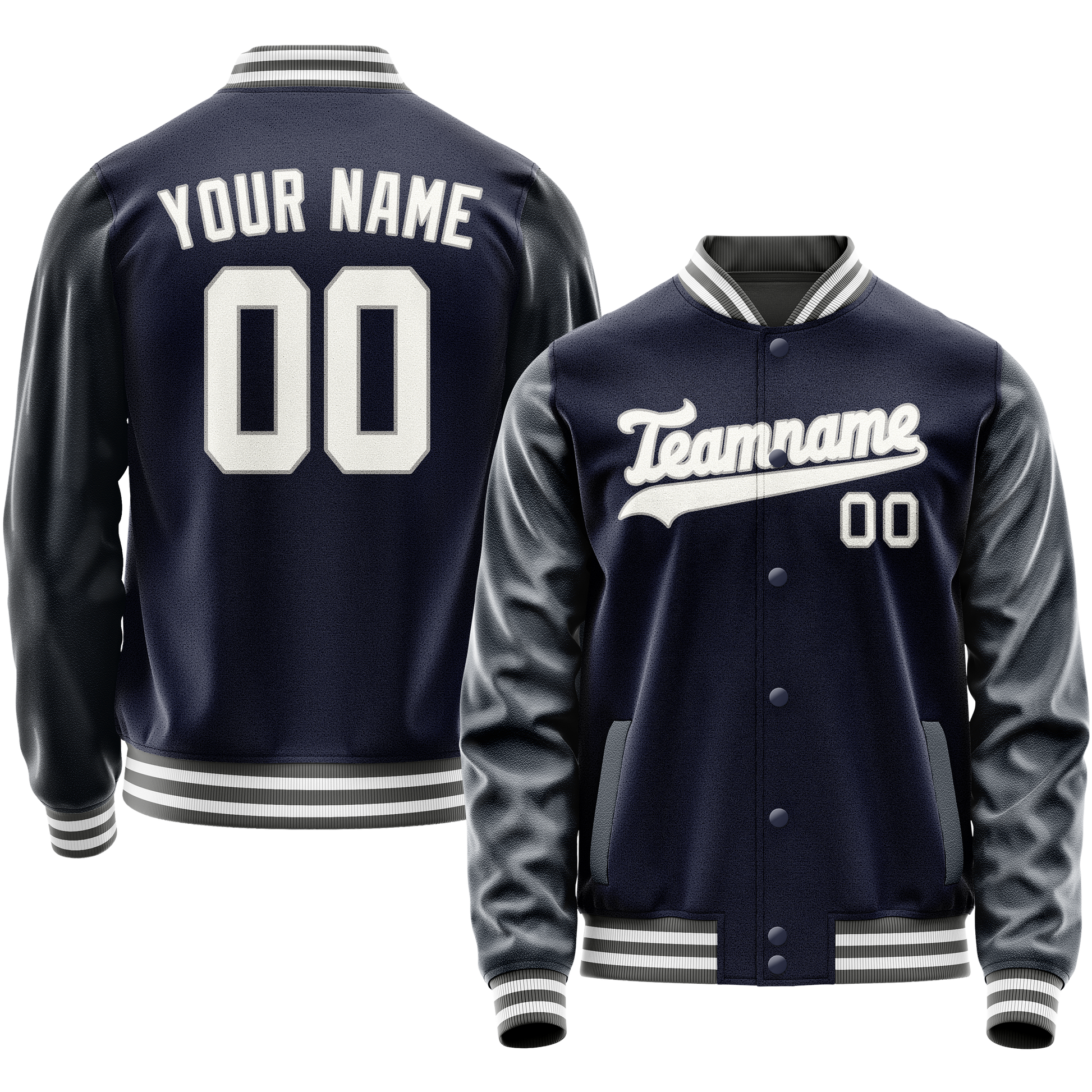 Maßgeschneidertes Marineblau Weiß Jacke JA02240617KZ271