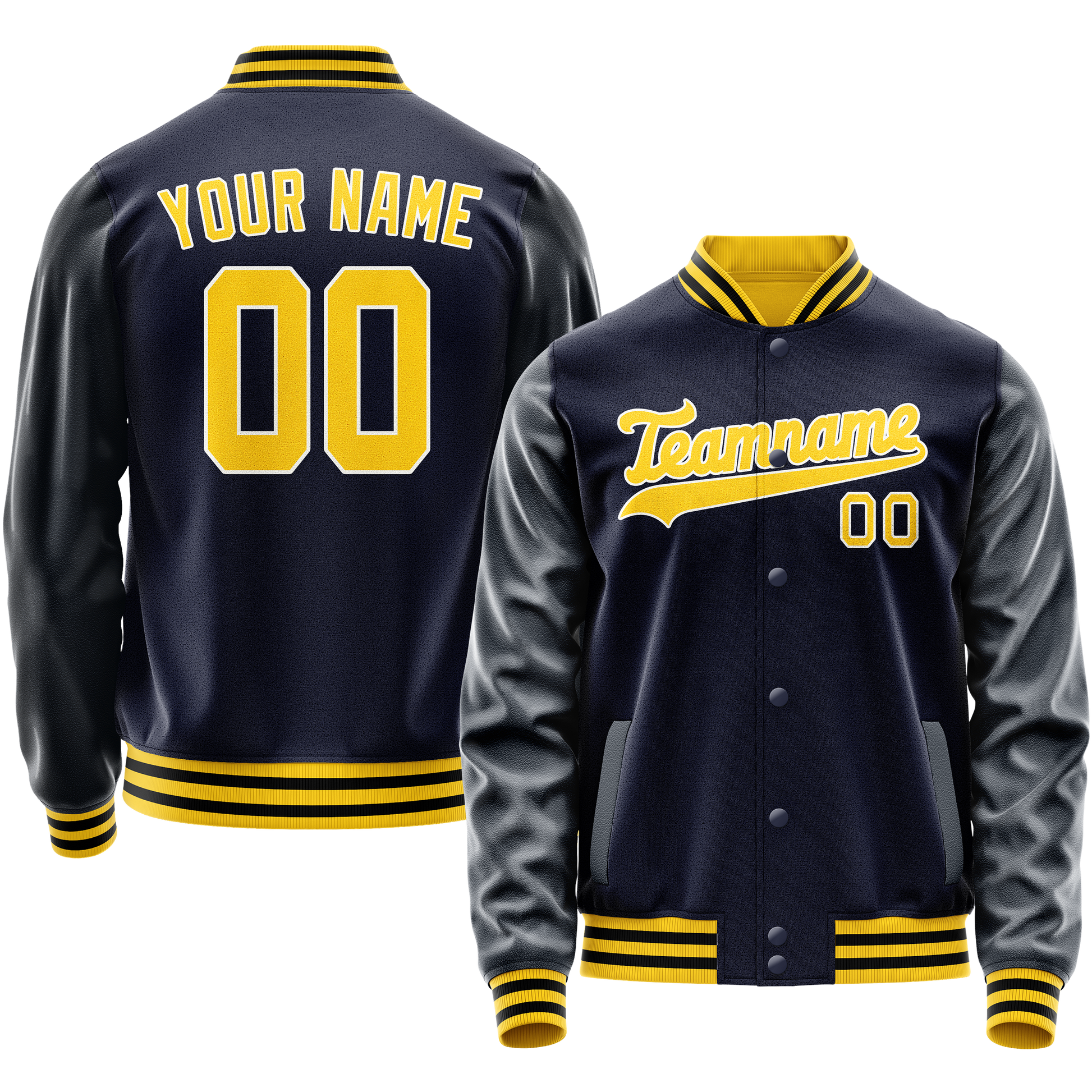 Maßgeschneidertes Marineblau Gold Jacke JA02240617KZ270