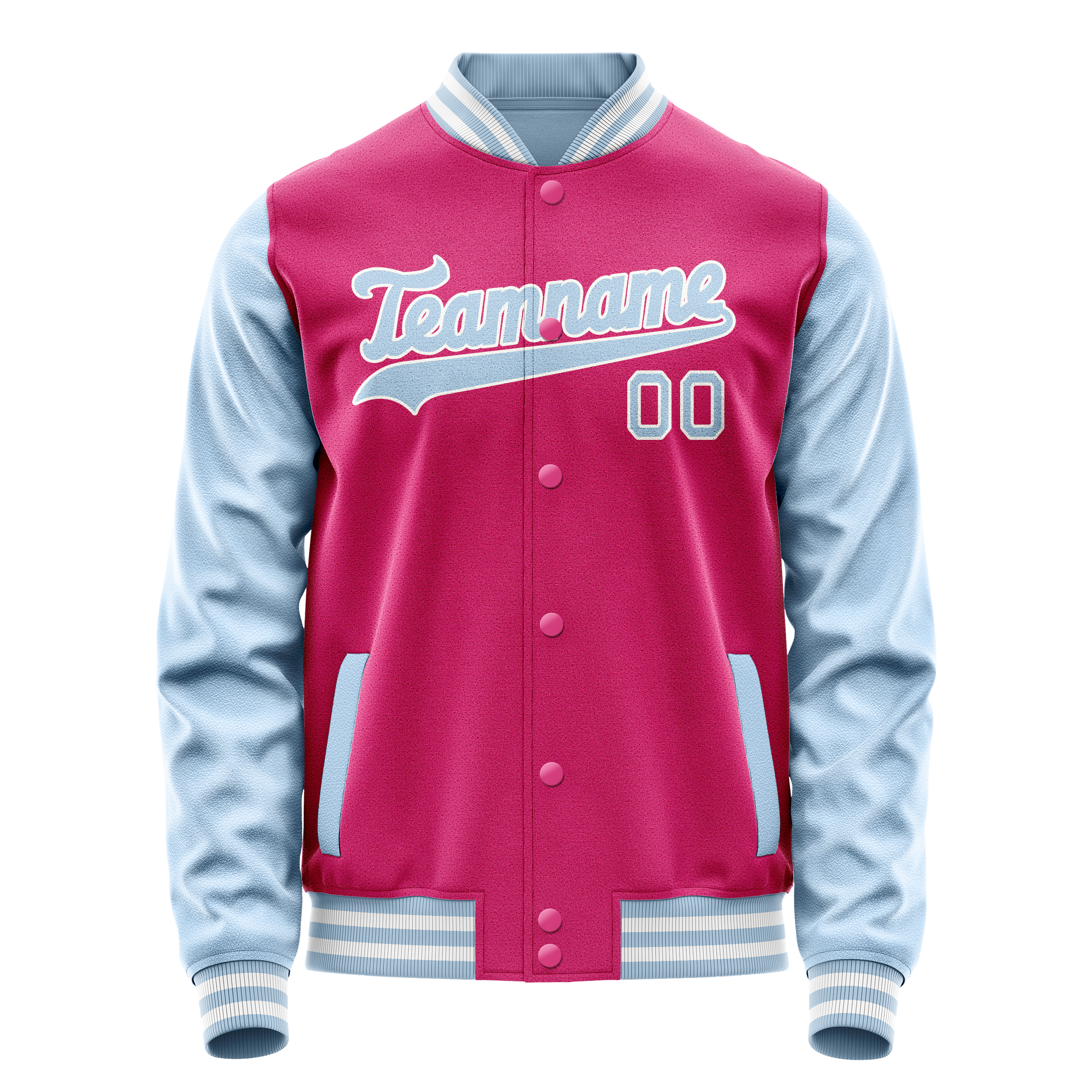 Maßgeschneidertes Rosa Hellblau Jacke