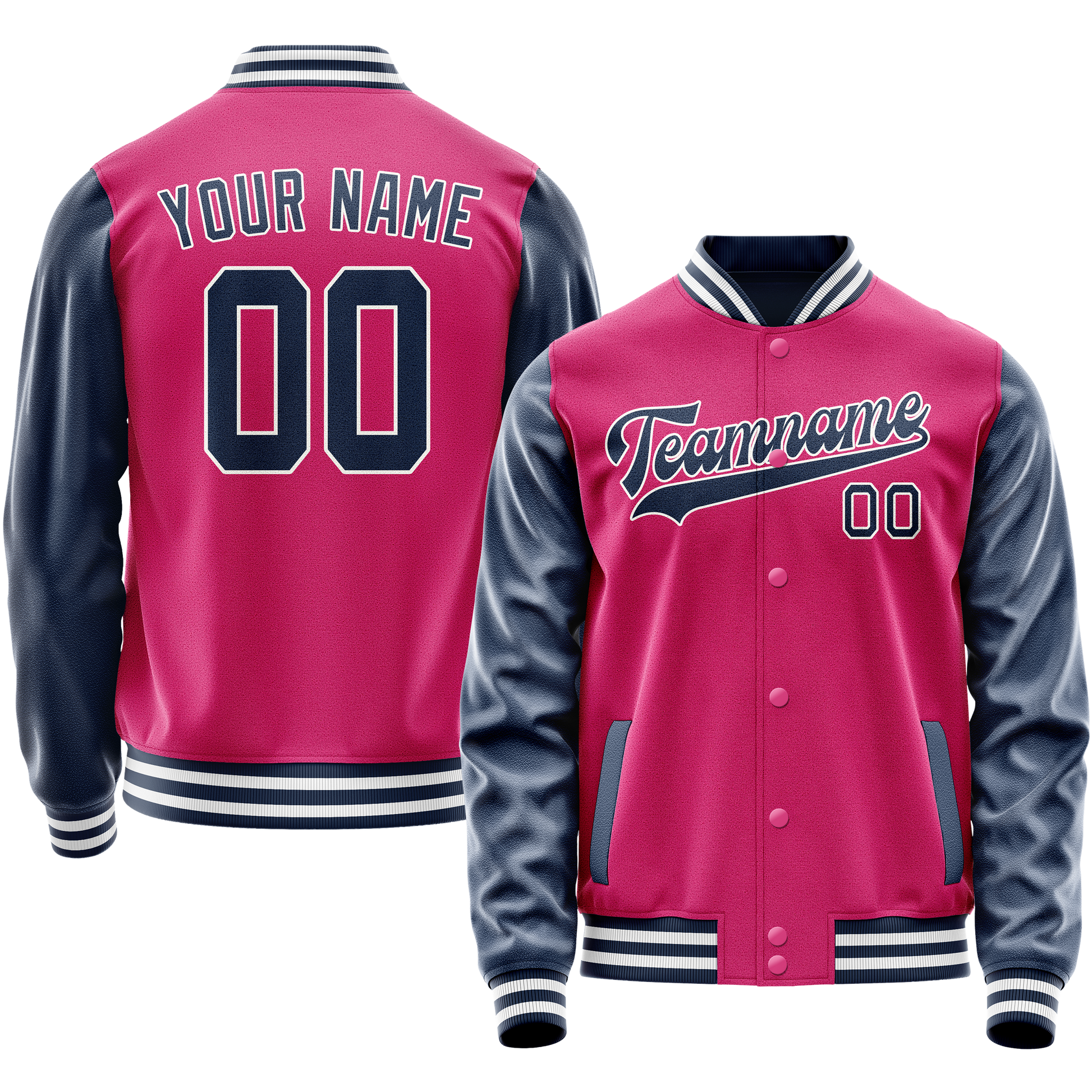 Maßgeschneidertes Rosa Marineblau Jacke JA02240617SH311