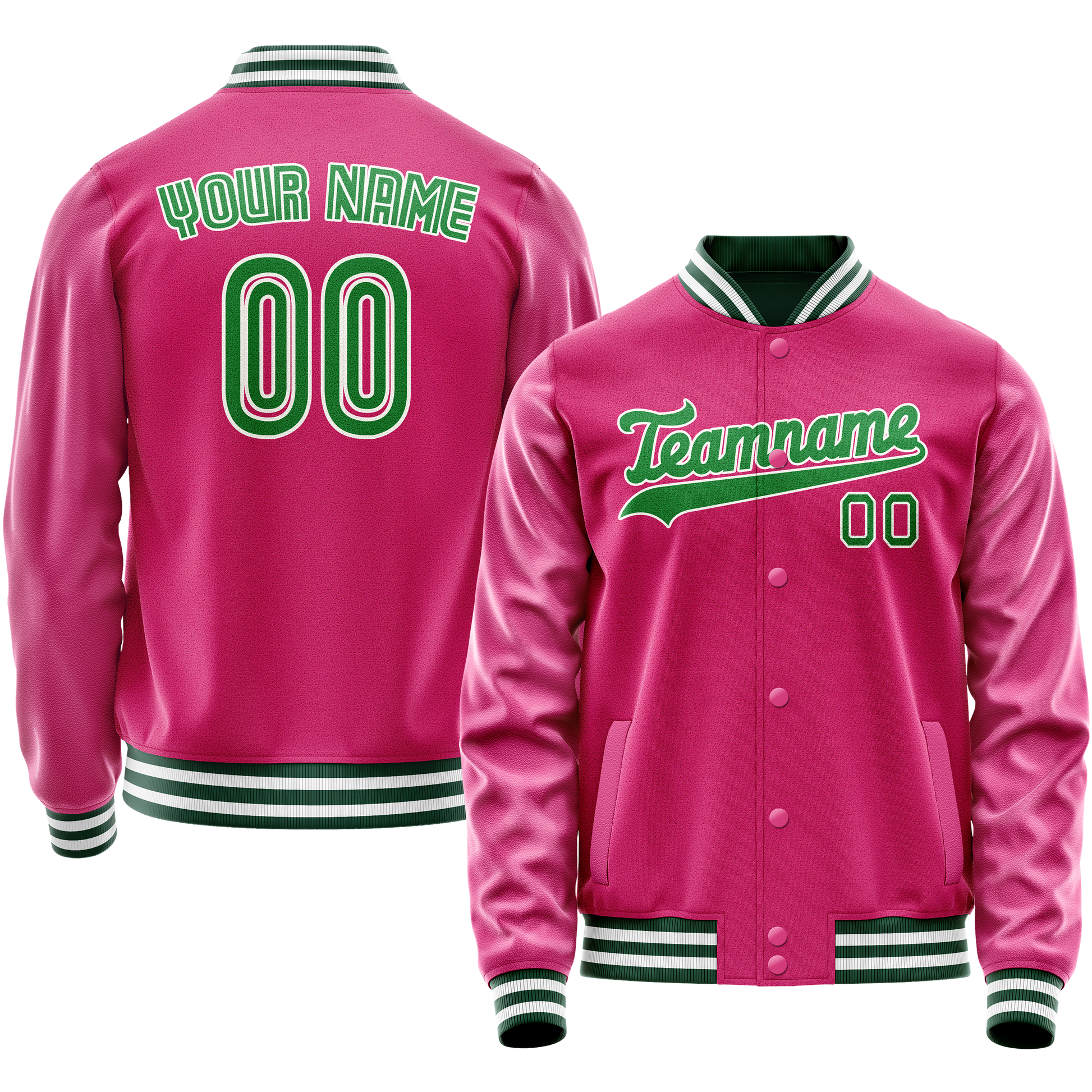 Maßgeschneidertes Rosa Neongrün Jacke JA02240617SH325