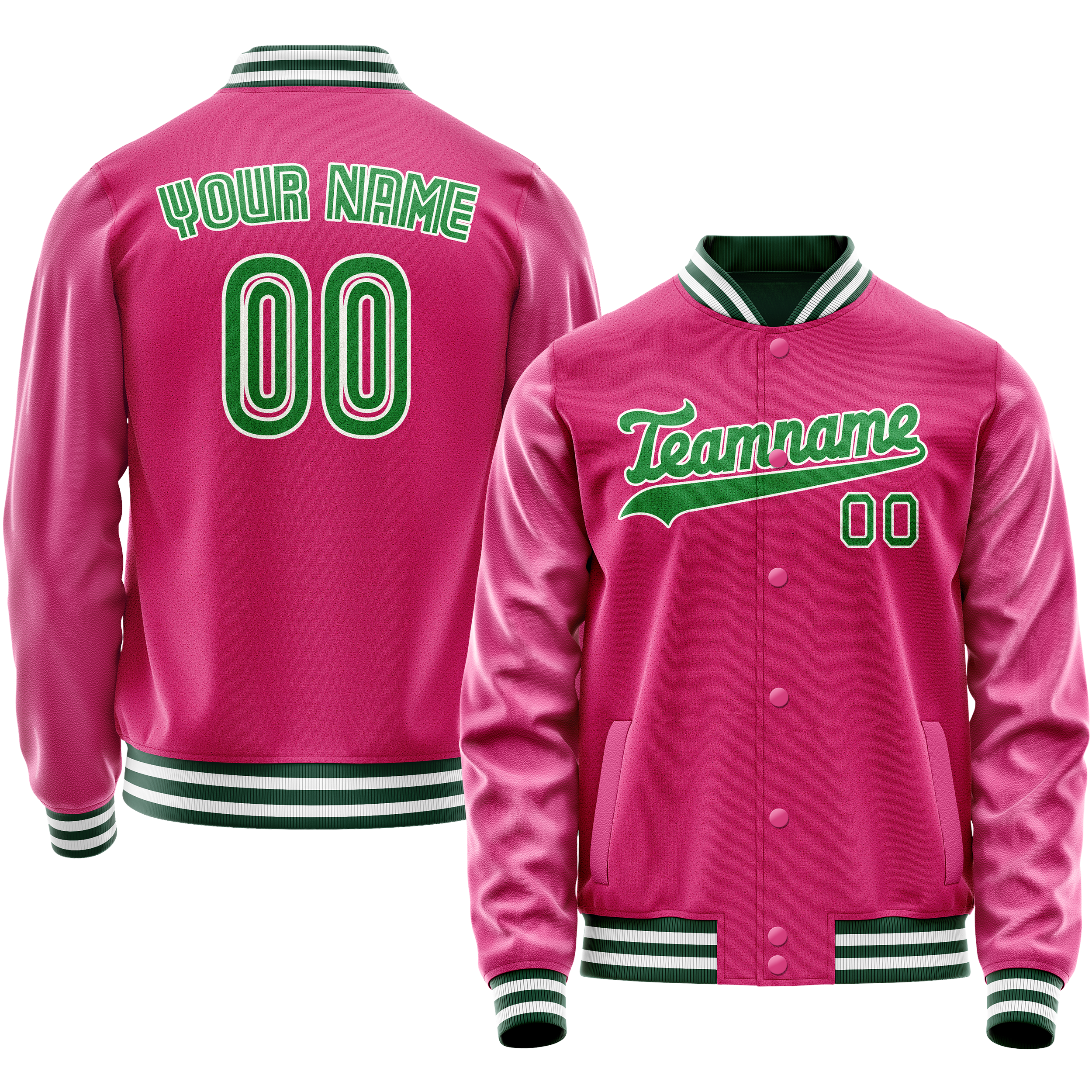 Maßgeschneidertes Rosa Neongrün Jacke JA02240617SH325