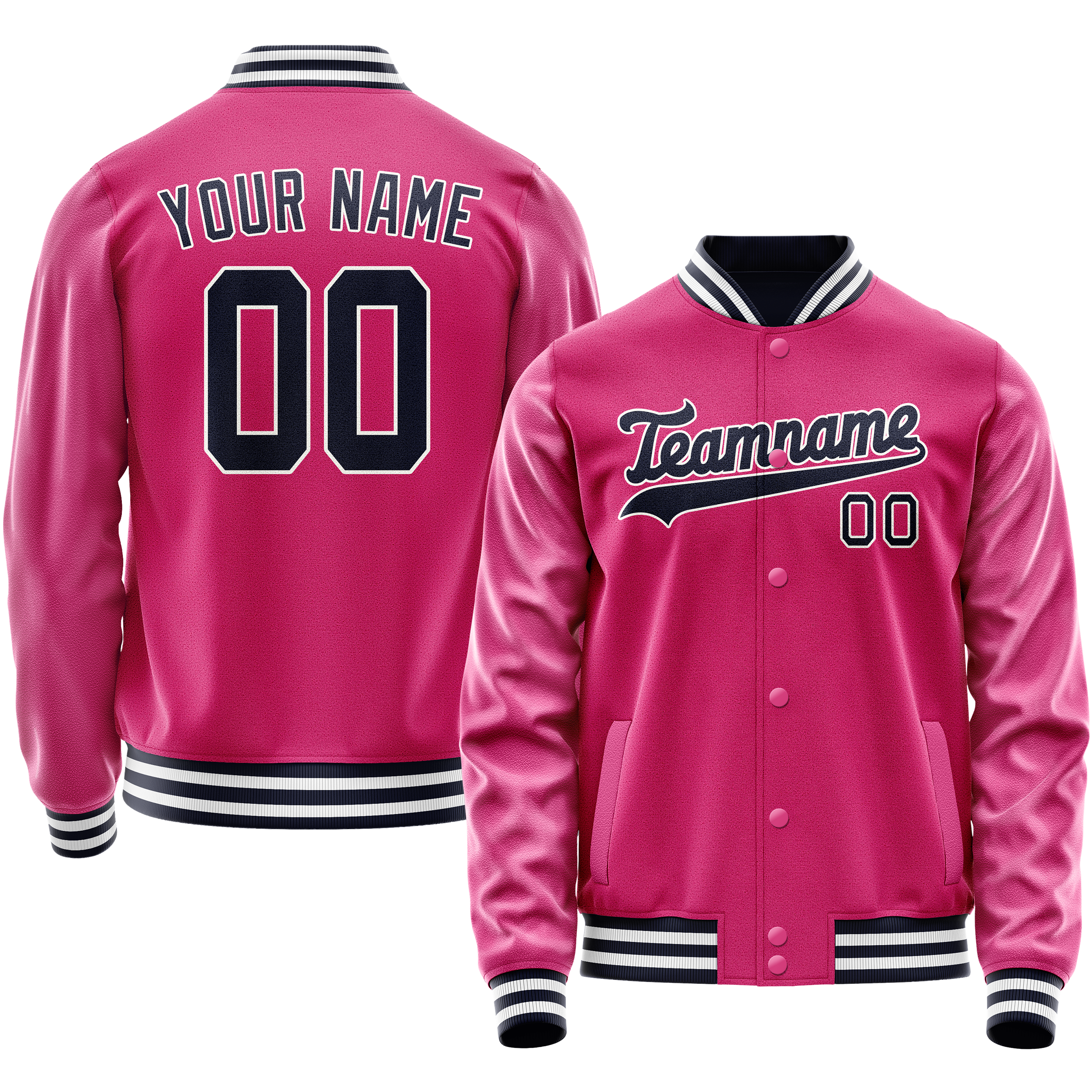 Maßgeschneidertes Rosa Schwarz Jacke JA02240617SH318