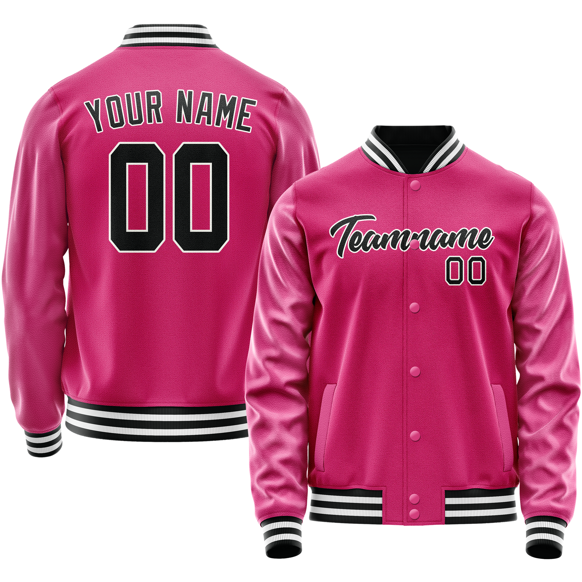 Maßgeschneidertes Rosa Schwarz Jacke JA02240617SH300