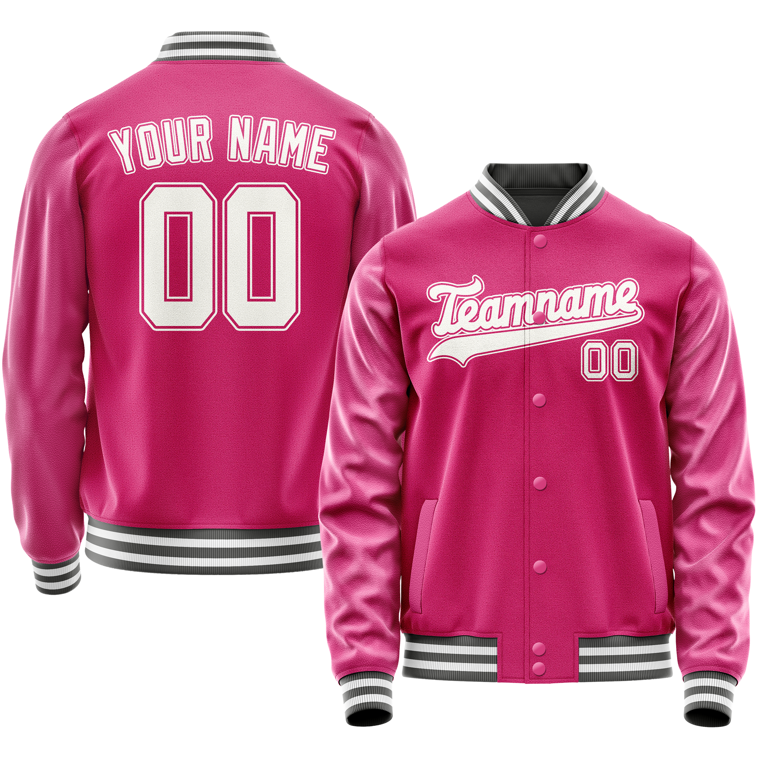 Maßgeschneidertes Rosa Weiß Jacke JA02240617SH324