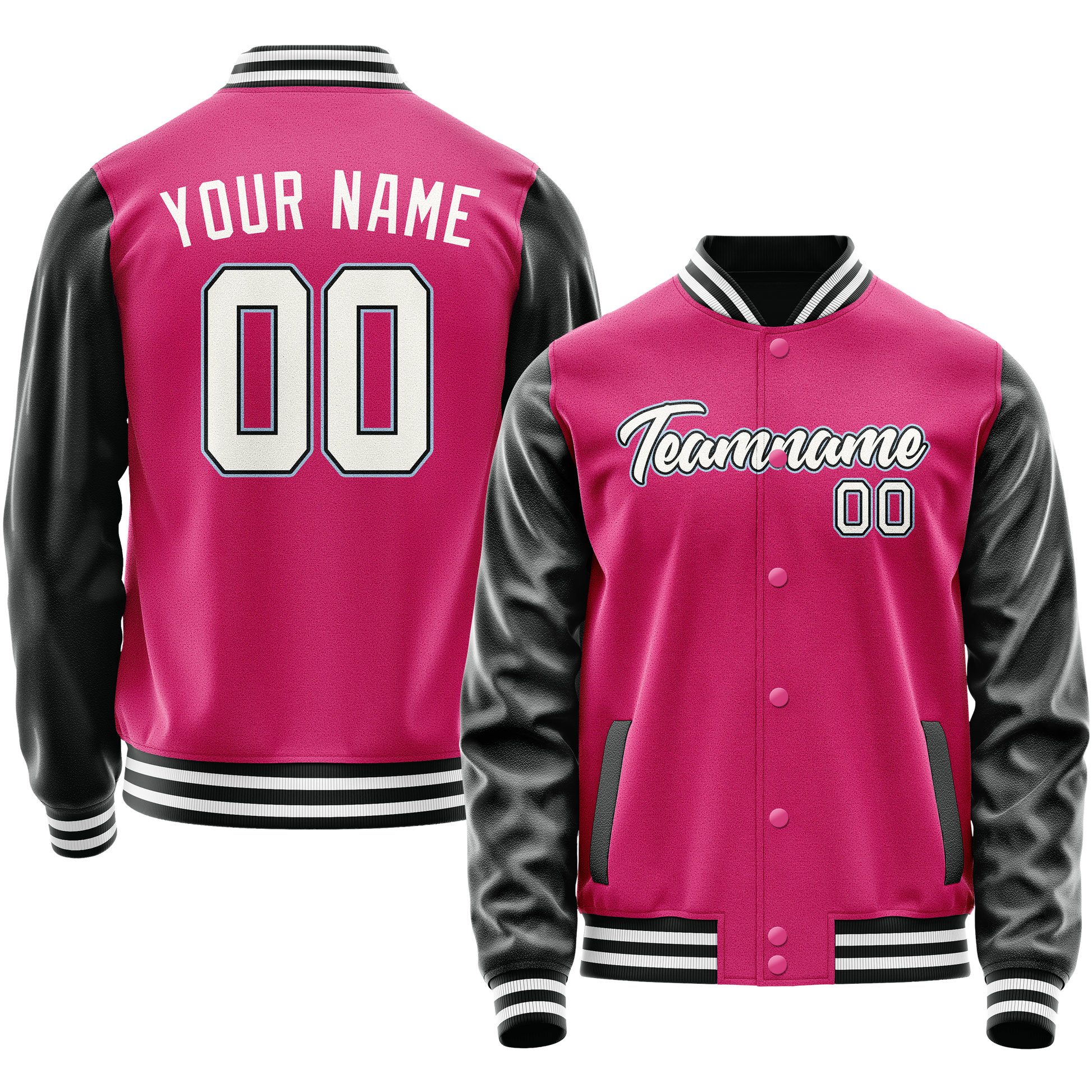 Maßgeschneidertes Rosa Schwarz Jacke JA02240617SH312