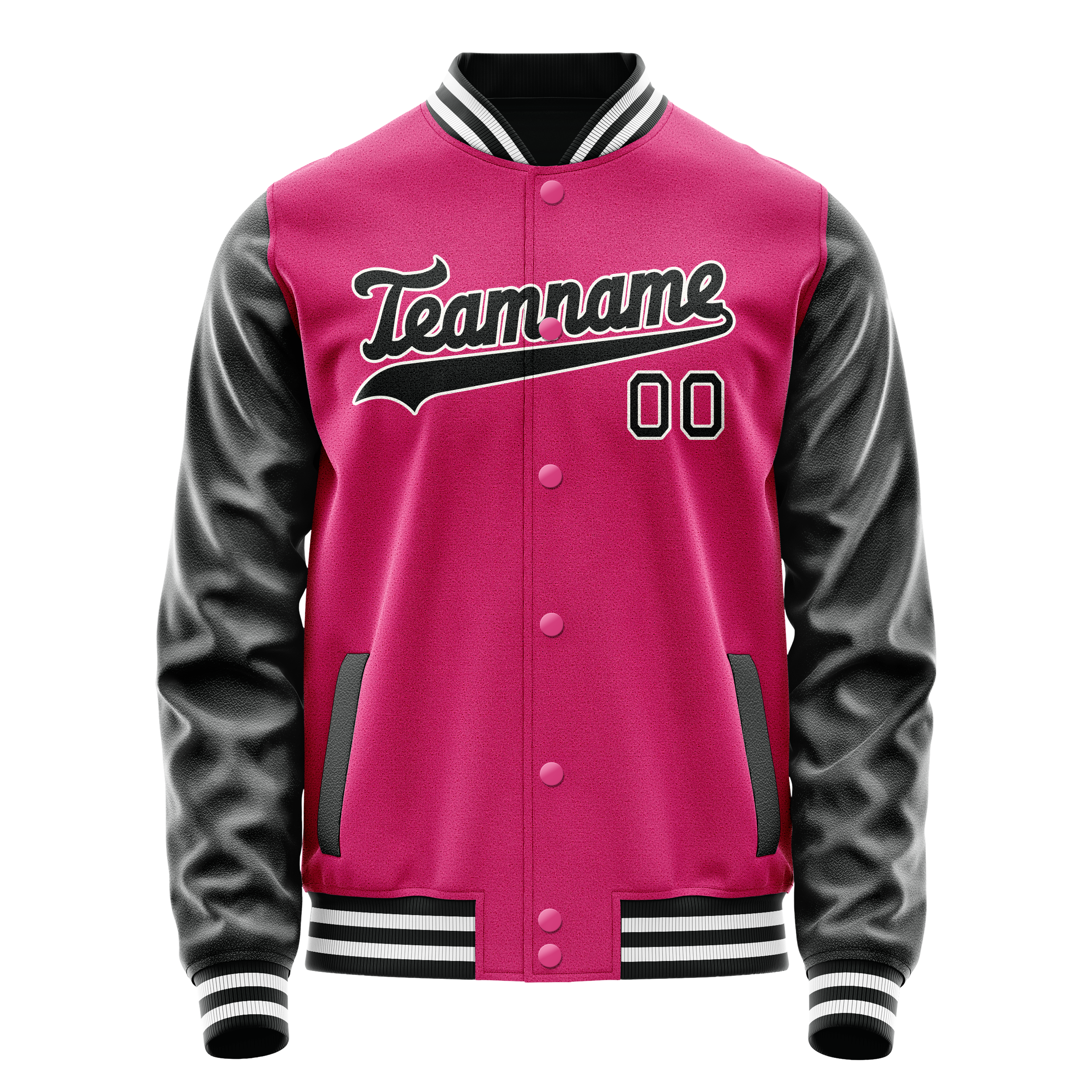 Maßgeschneidertes Rosa Schwarz Jacke