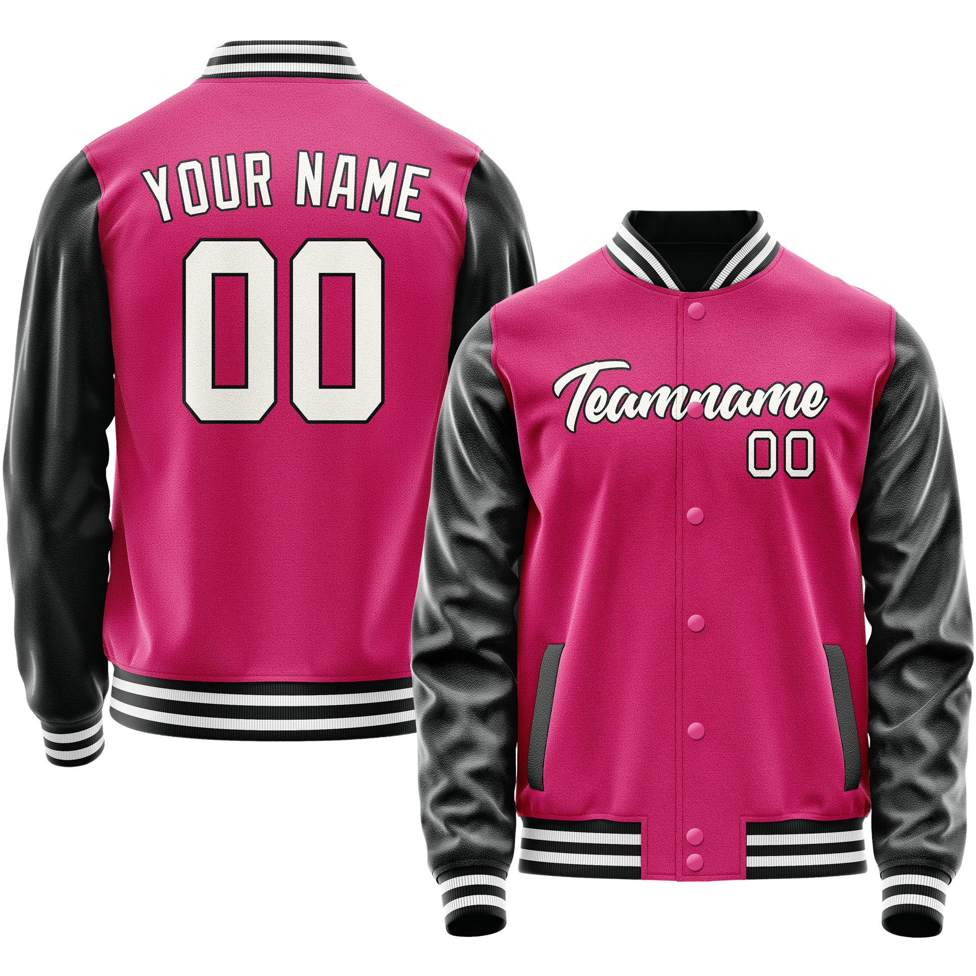 Maßgeschneidertes Rosa Schwarz Jacke JA02240617SH303