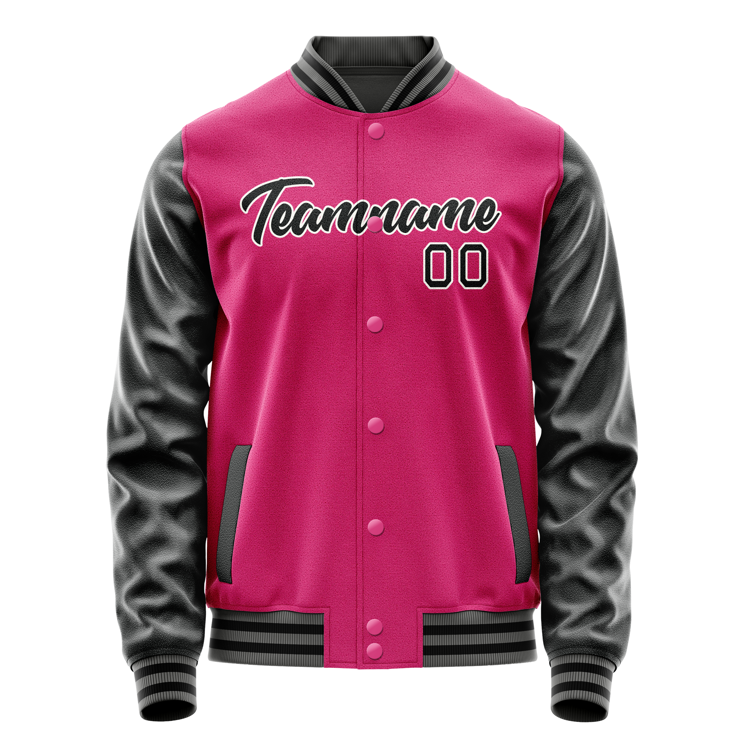 Maßgeschneidertes Rosa Schwarz Jacke