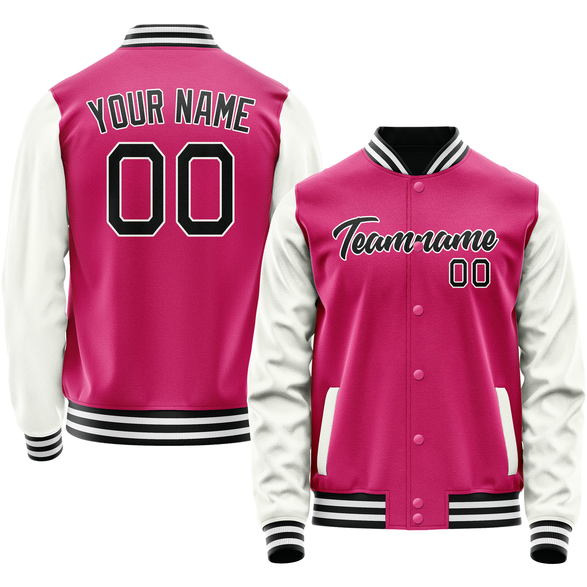 Maßgeschneidertes Rosa Weiß Jacke JA02240617SH304