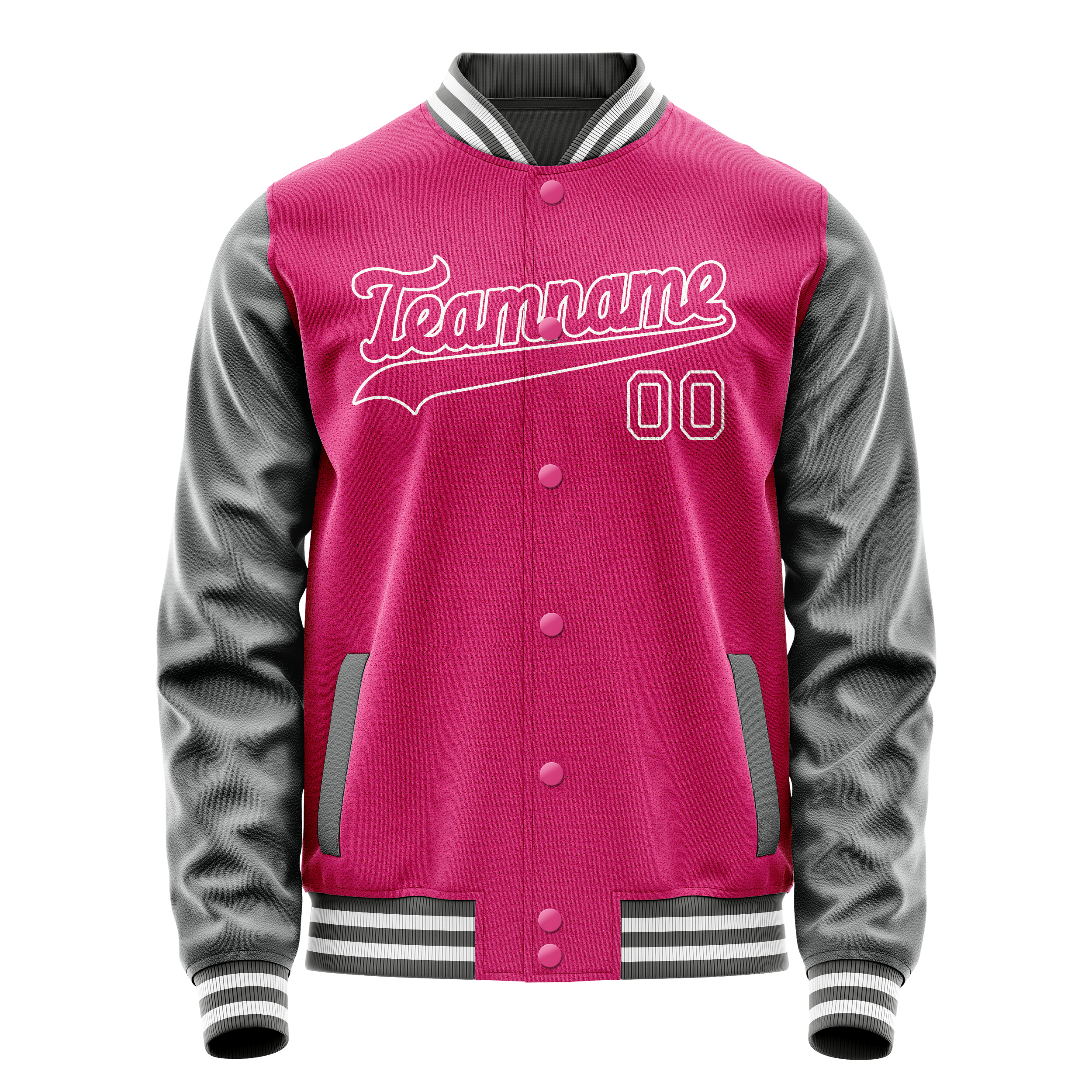 Maßgeschneidertes Rosa Grau Jacke