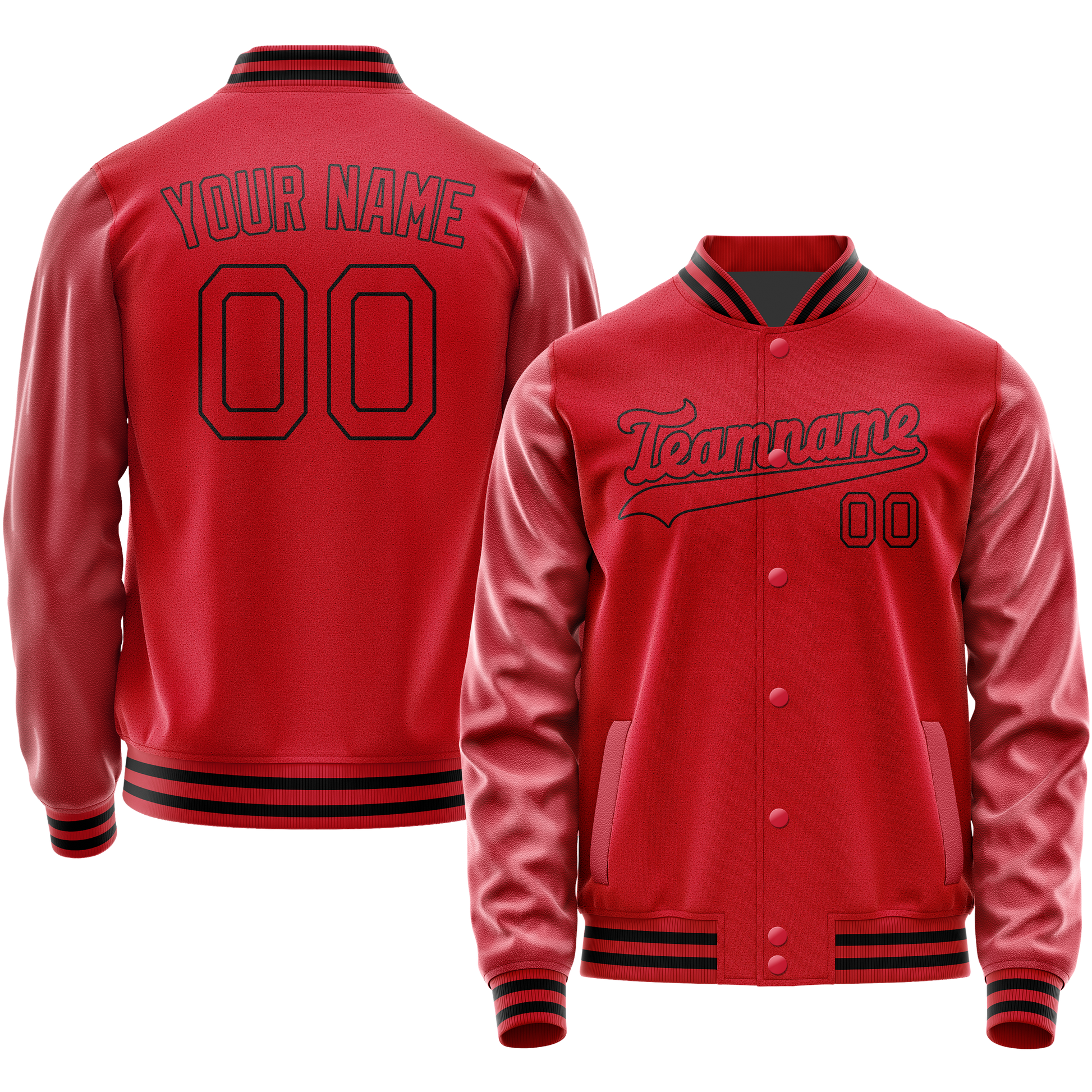 Maßgeschneidertes Rot Schwarz Jacke JA02240617XY388