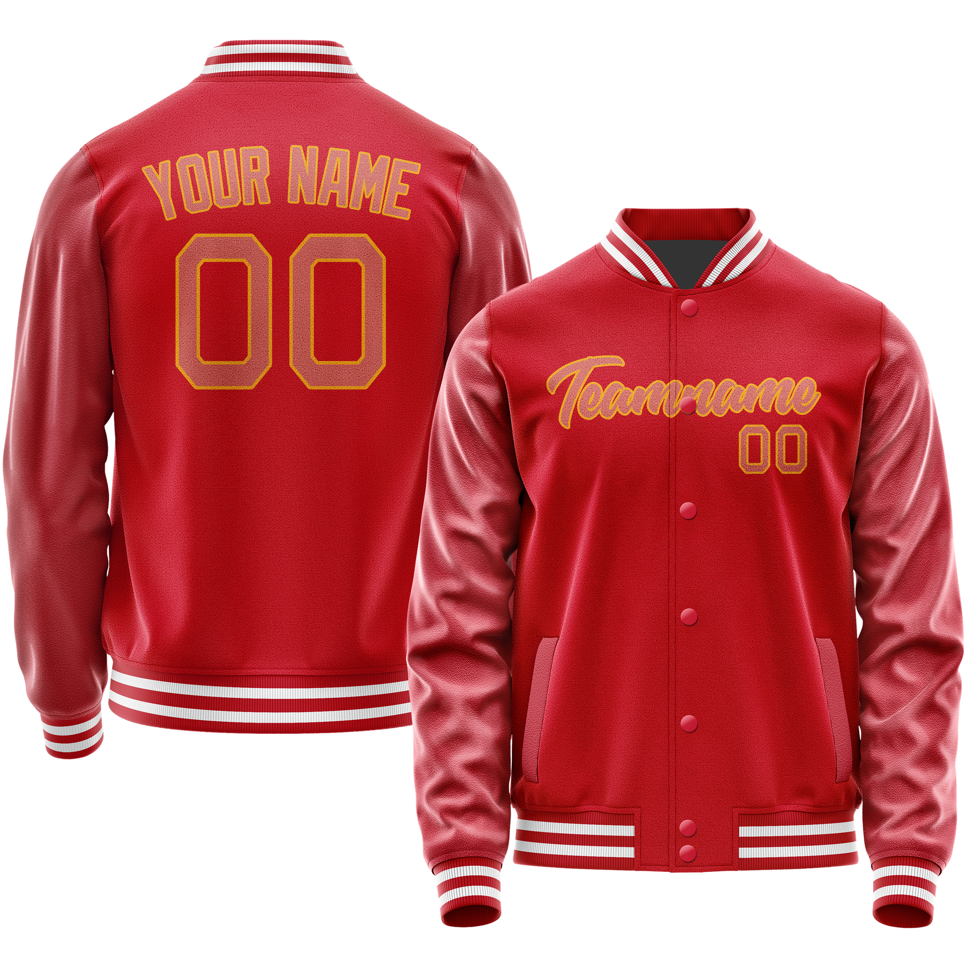 Maßgeschneidertes Rot Creme Jacke JA02240617XY396
