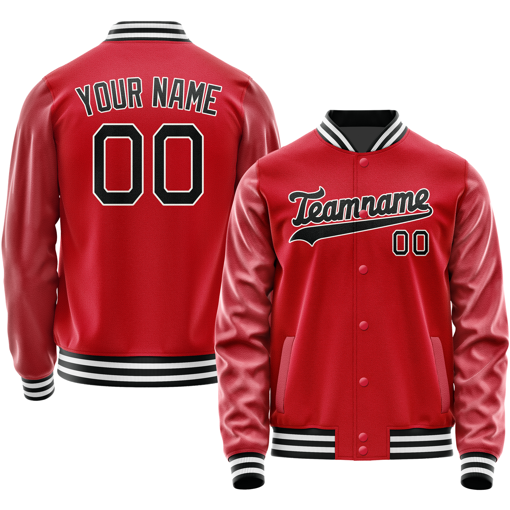 Maßgeschneidertes Rot Schwarz Jacke JA02240617XY398
