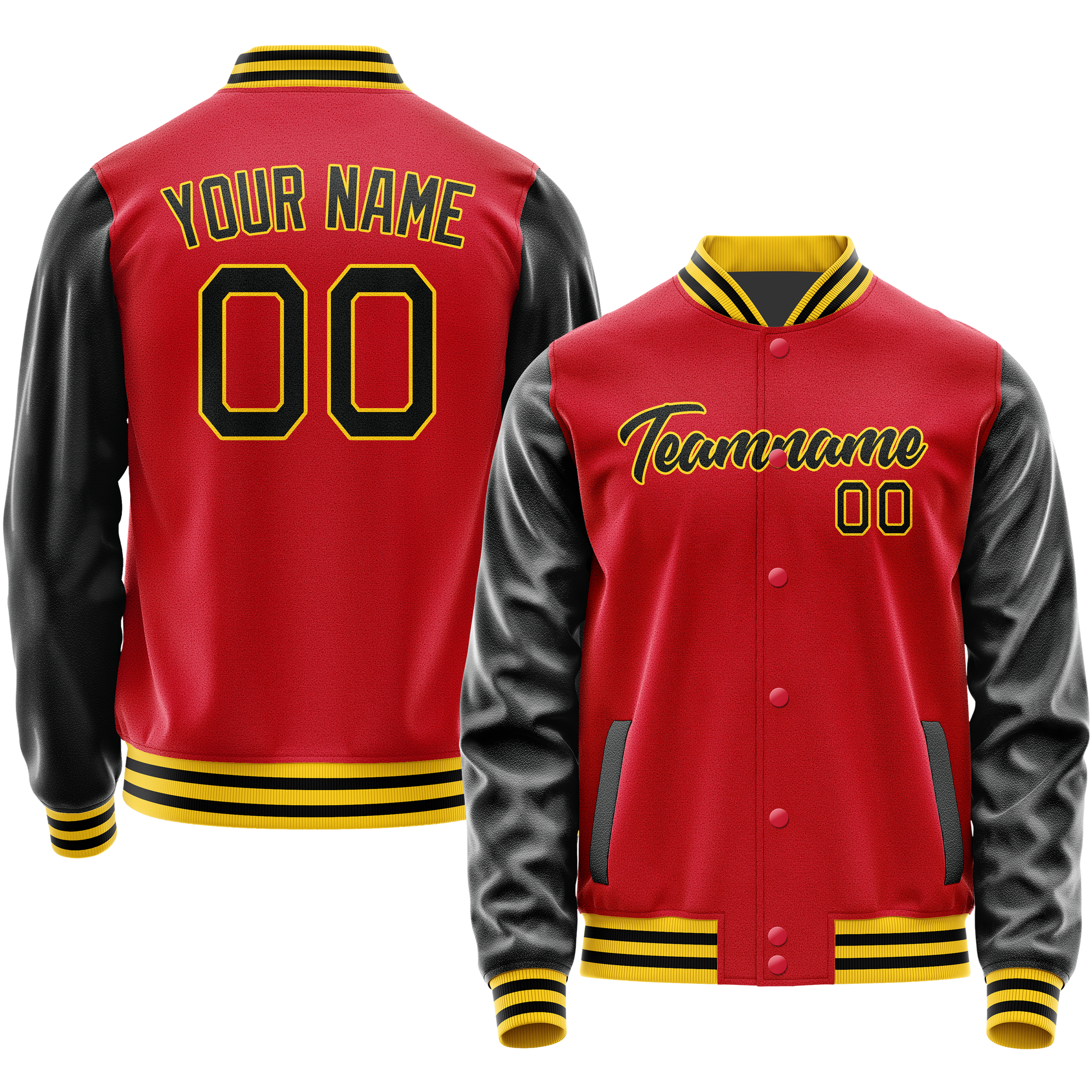 Maßgeschneidertes Rot Schwarz Jacke JA02240617XY389
