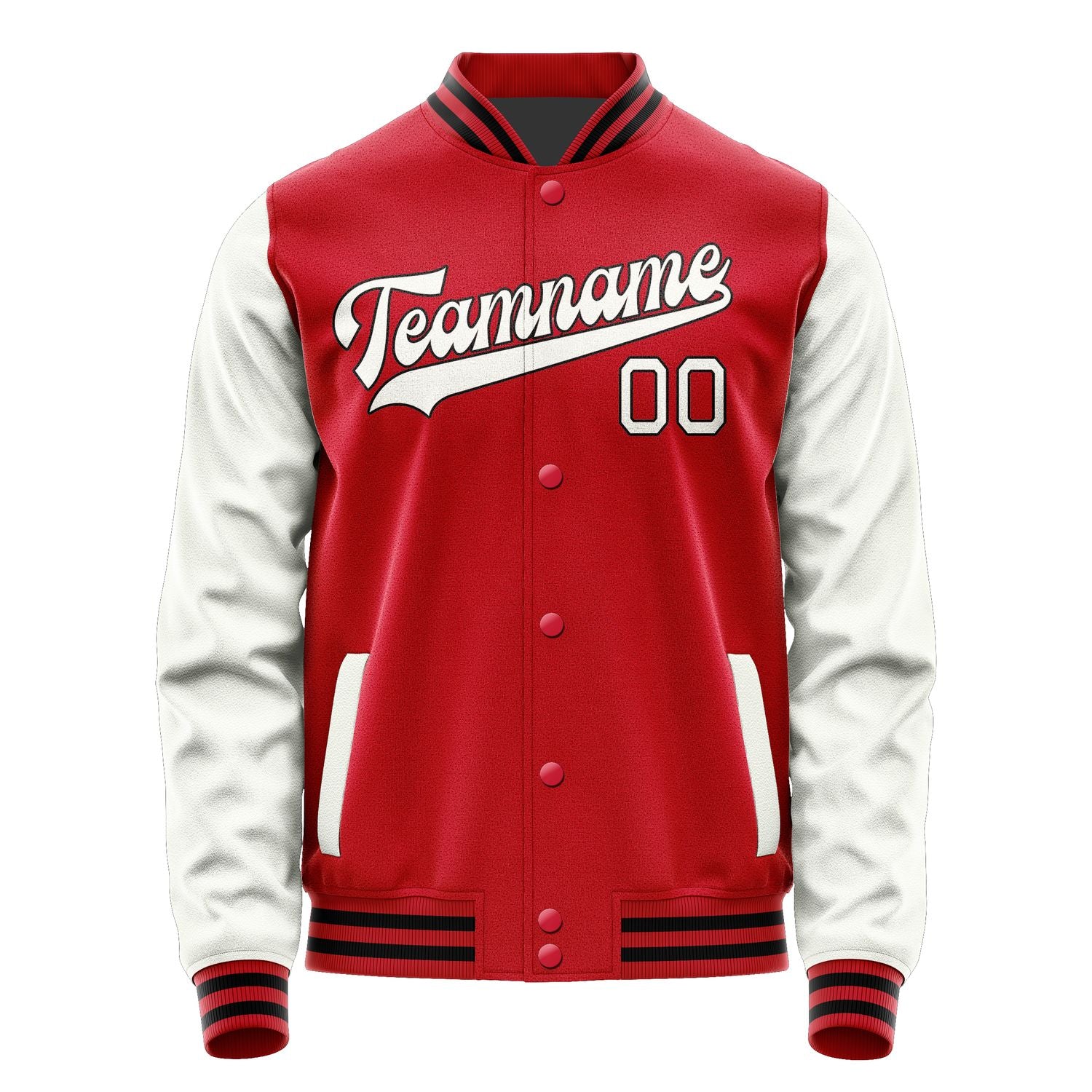 Maßgeschneidertes Rot Weiß Jacke JA1414181417B31718