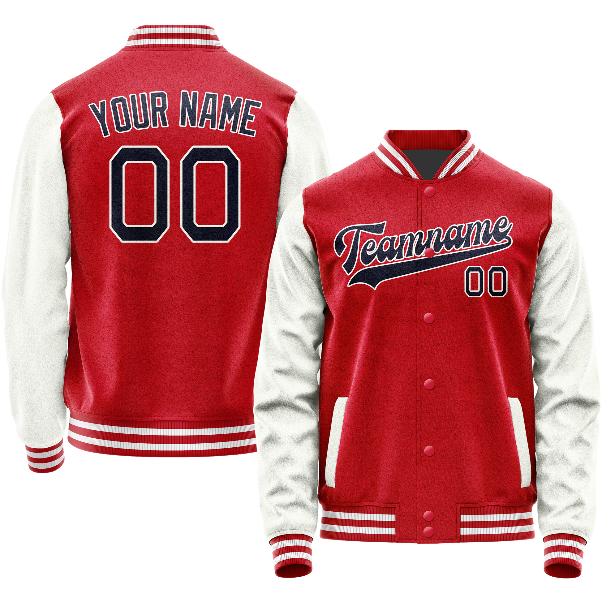 Maßgeschneidertes Rot Weiß Jacke JA02240617XY402