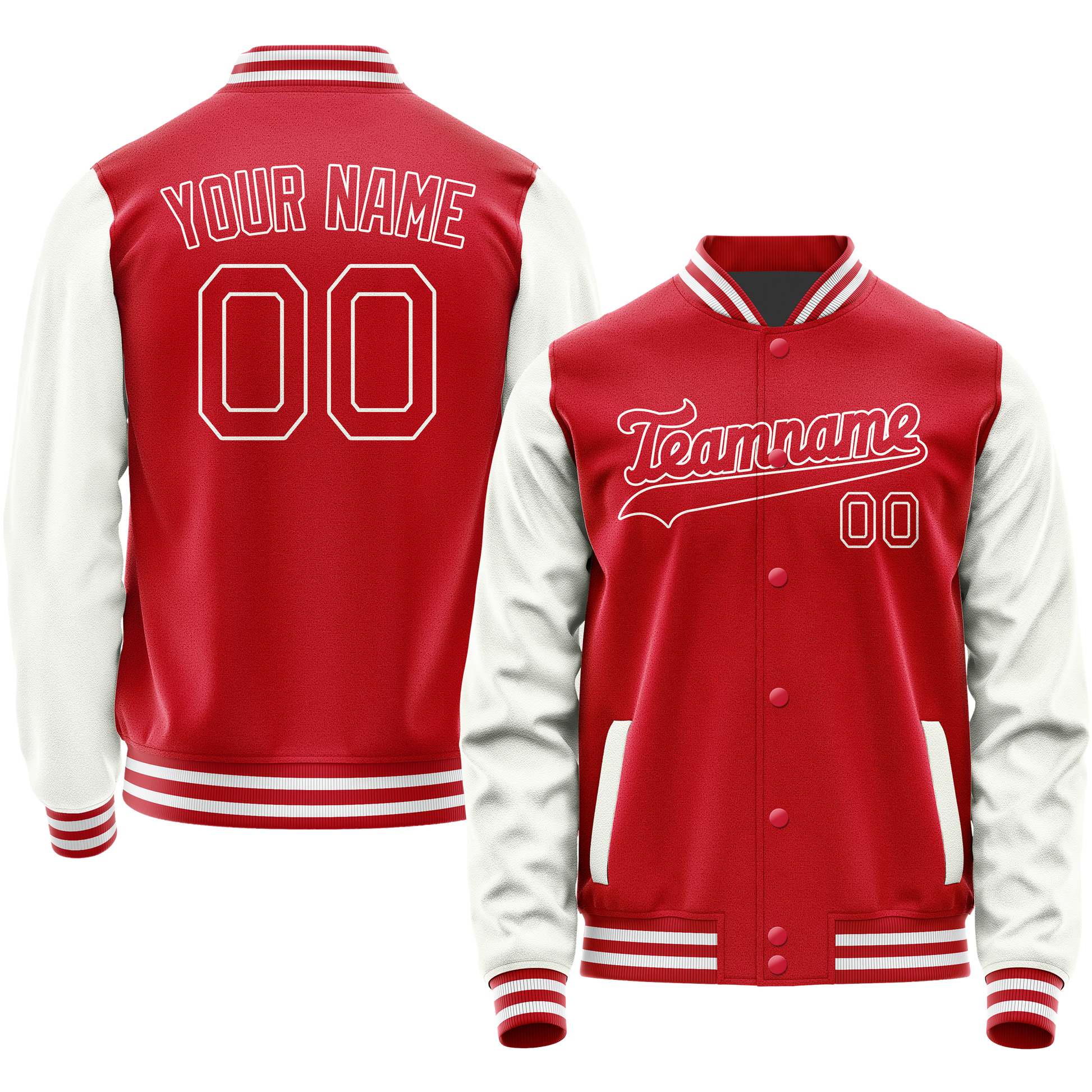 Maßgeschneidertes Rot Weiß Jacke JA02240617XY392