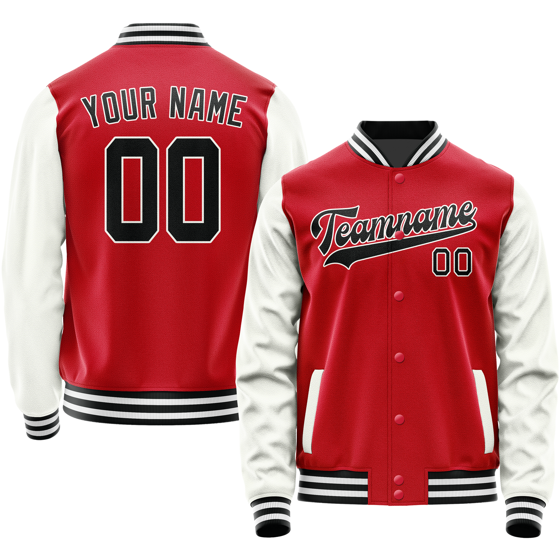 Maßgeschneidertes Rot Weiß Jacke JA02240617XY410