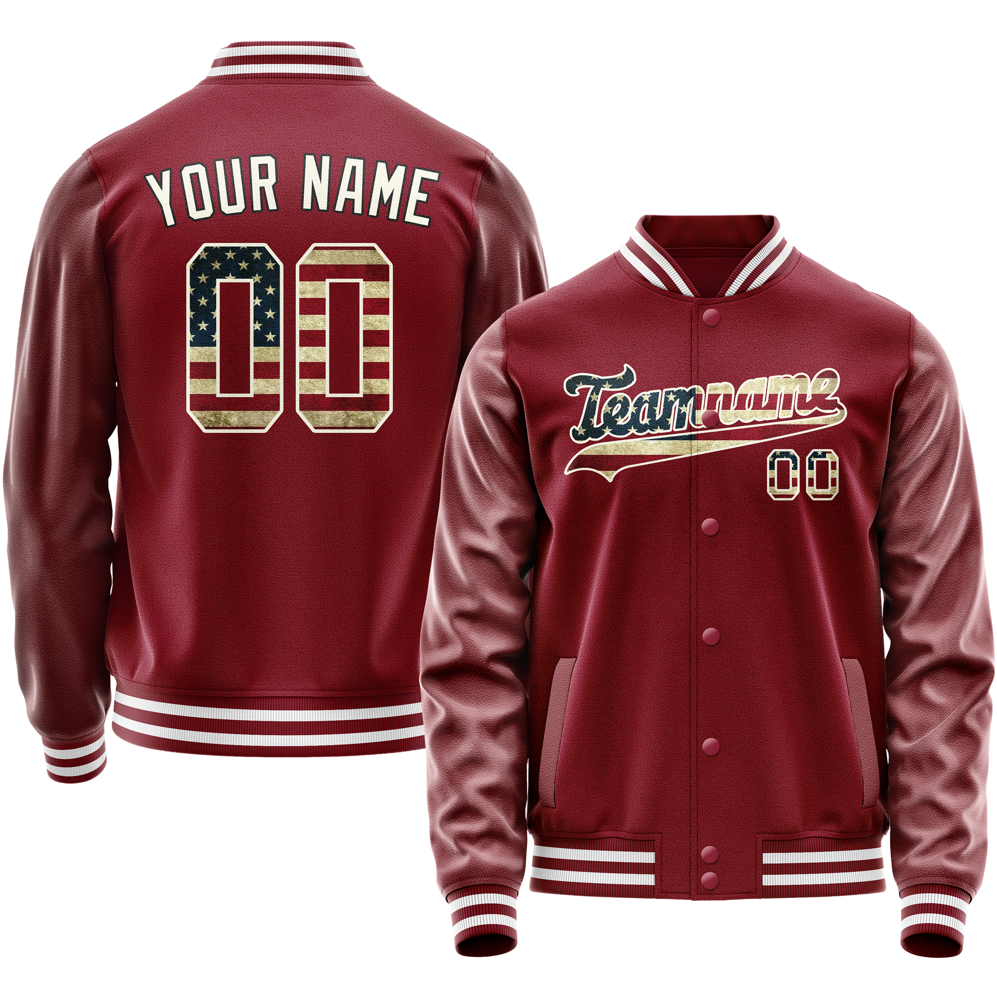 Maßgeschneidertes Karmesinrot Creme Jacke JA02240617KZ508
