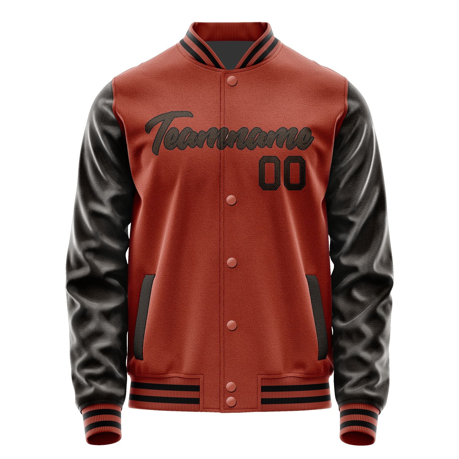 Maßgeschneidertes Korallenrot Braun Jacke JA1616011617B21701