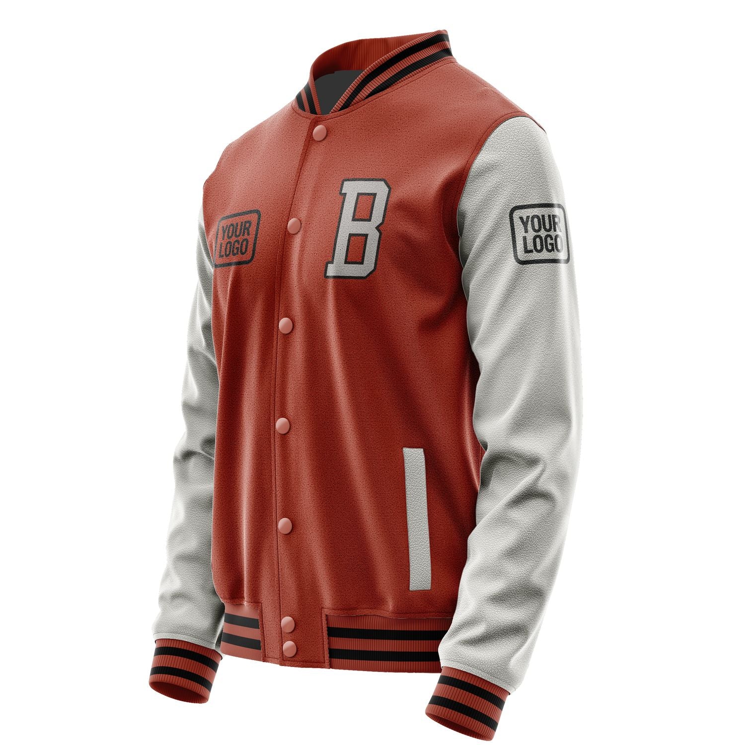 Maßgeschneidertes Korallenrot Grau Jacke JA161604161717040417