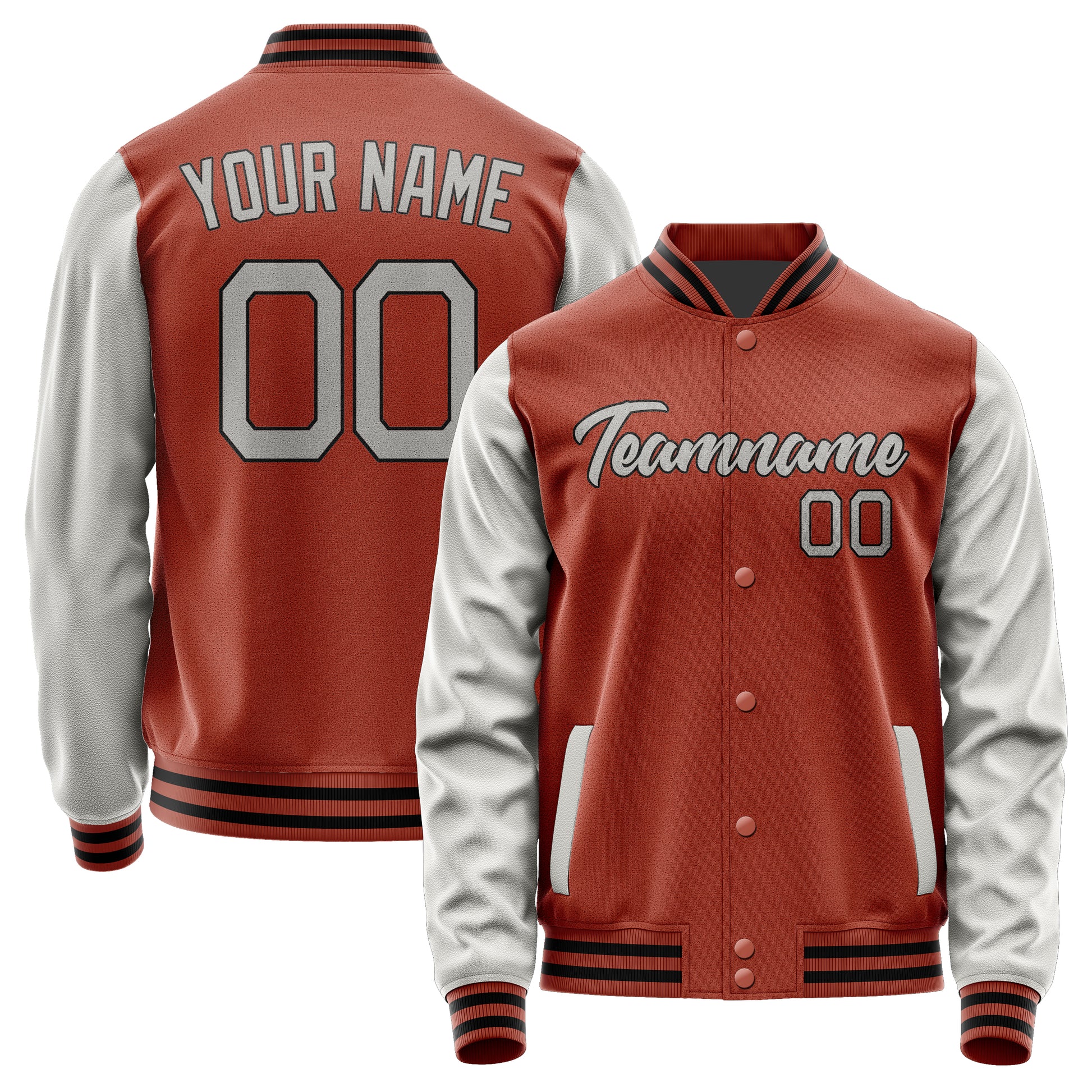 Maßgeschneidertes Korallenrot Grau Jacke JA1616041617B21704
