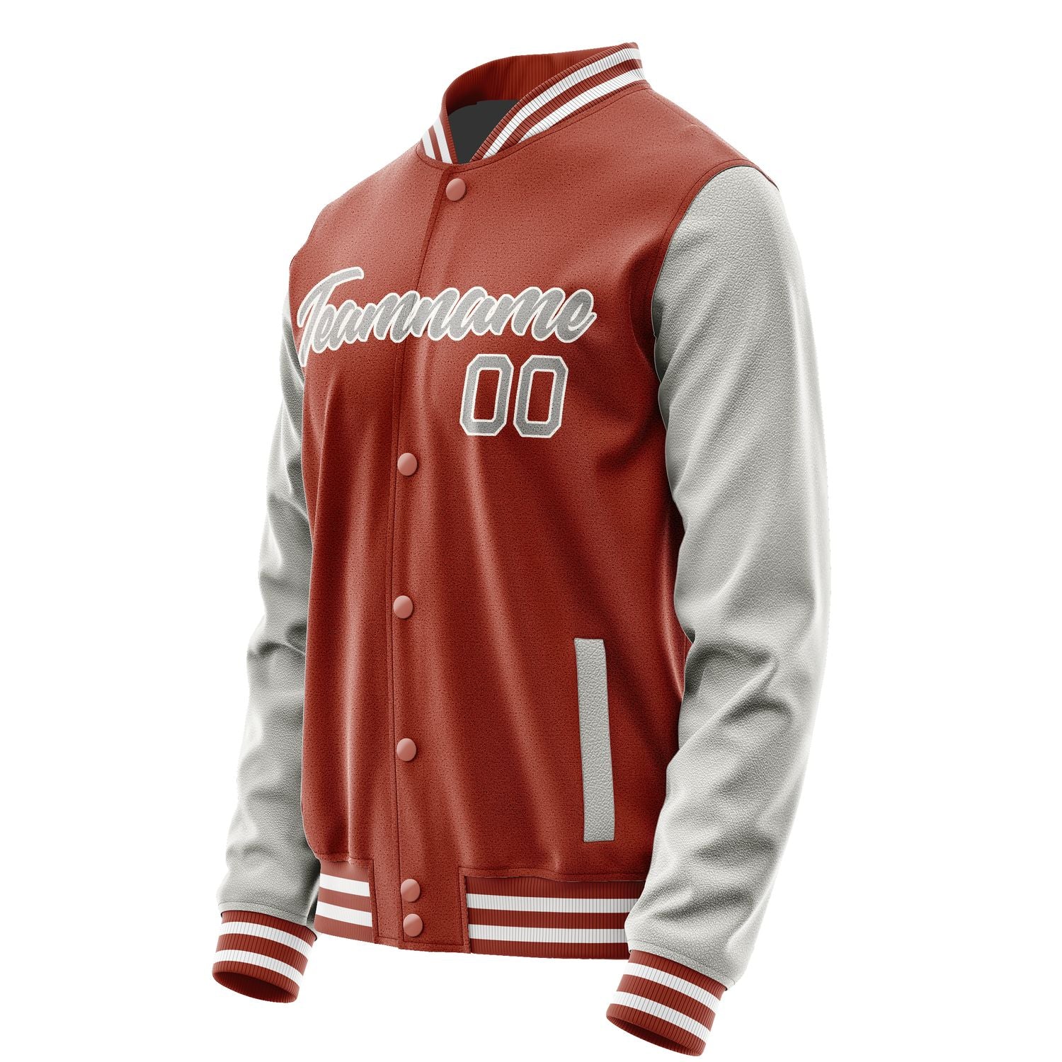 Maßgeschneidertes Korallenrot Grau Jacke JA1616041618B21804