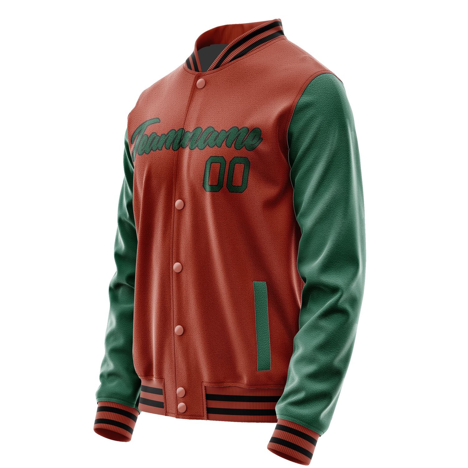 Maßgeschneidertes Korallenrot Moosgrün Jacke JA1616051617B21705