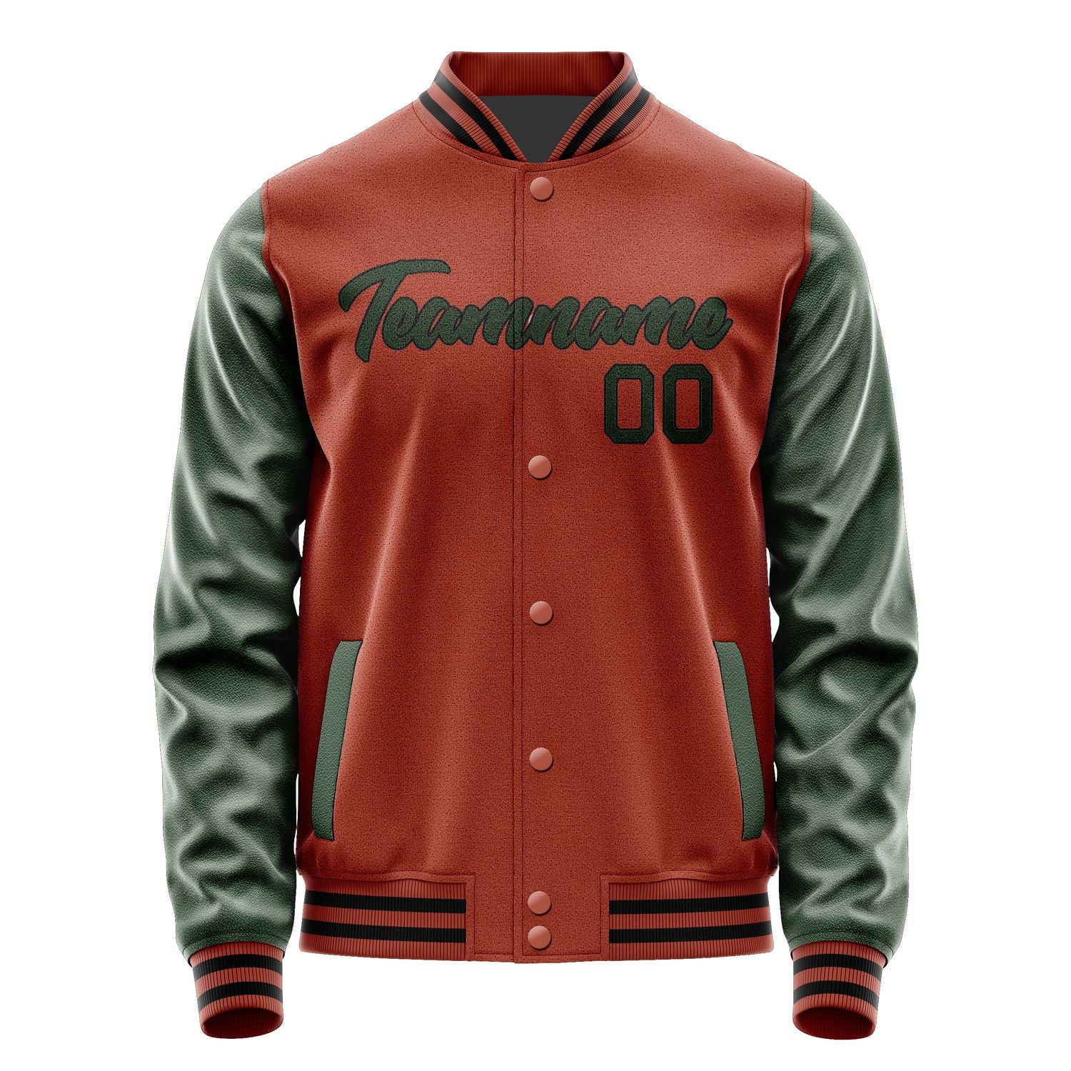 Maßgeschneidertes Korallenrot Tannengrün Jacke JA1616061617B21706