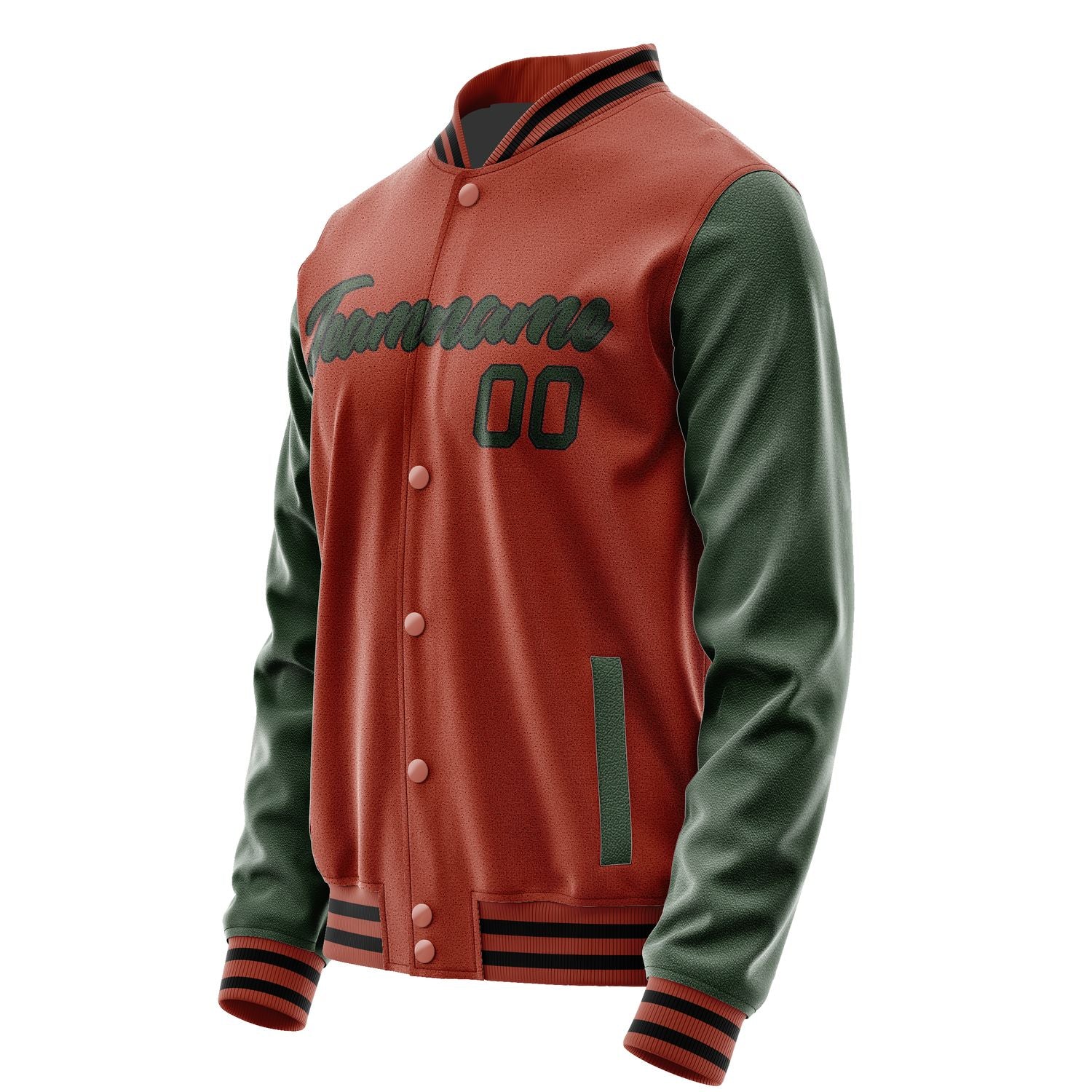 Maßgeschneidertes Korallenrot Tannengrün Jacke JA1616061617B21706