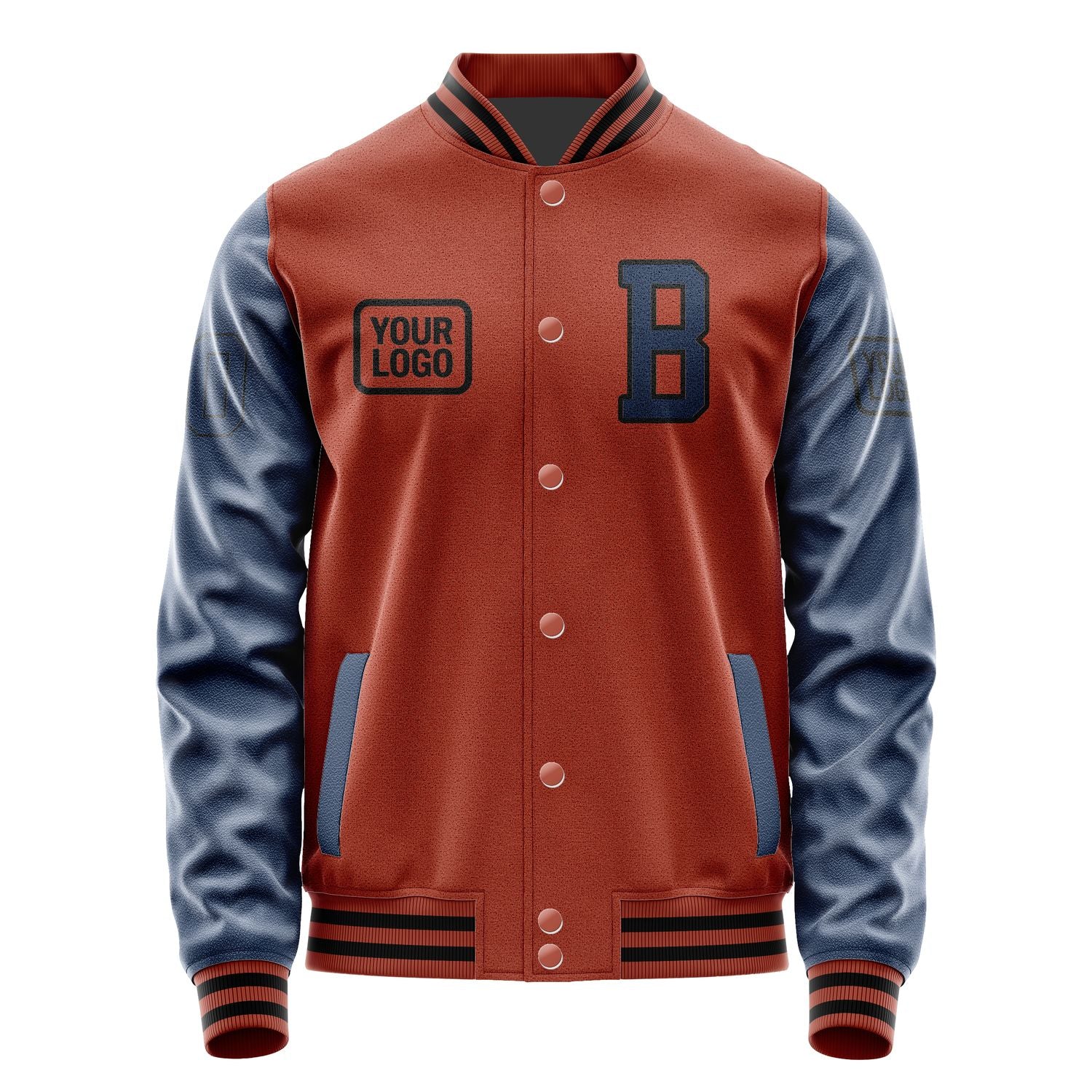 Maßgeschneidertes Korallenrot Marineblau Jacke JA161610161717101017