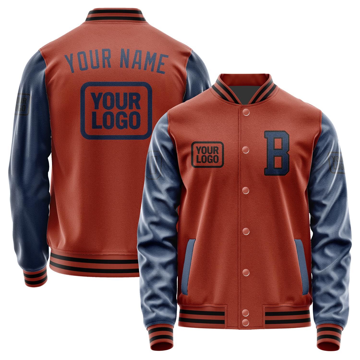 Maßgeschneidertes Korallenrot Marineblau Jacke JA161610161717101017