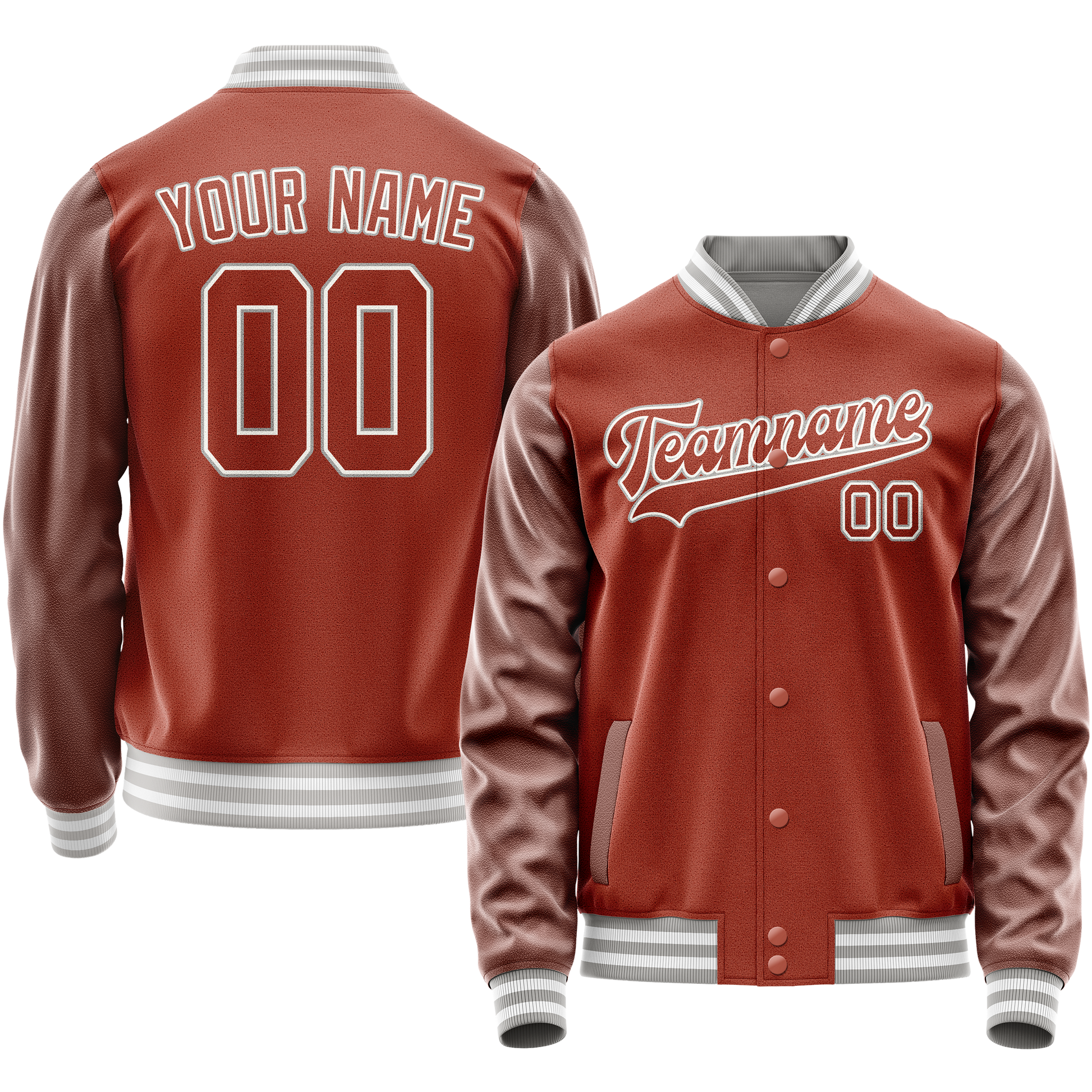Maßgeschneidertes Texas Orange Weiß Jacke JA02240617JG445