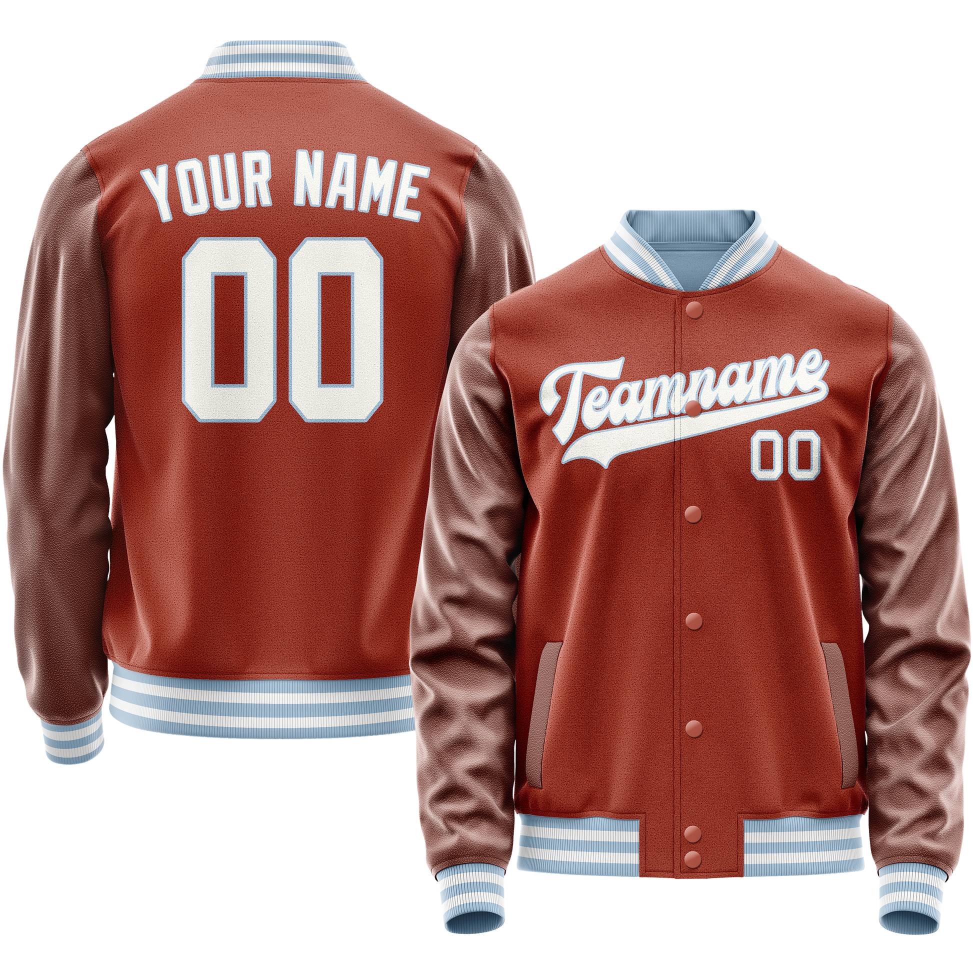 Maßgeschneidertes Texas Orange Weiß Jacke JA02240617JG434
