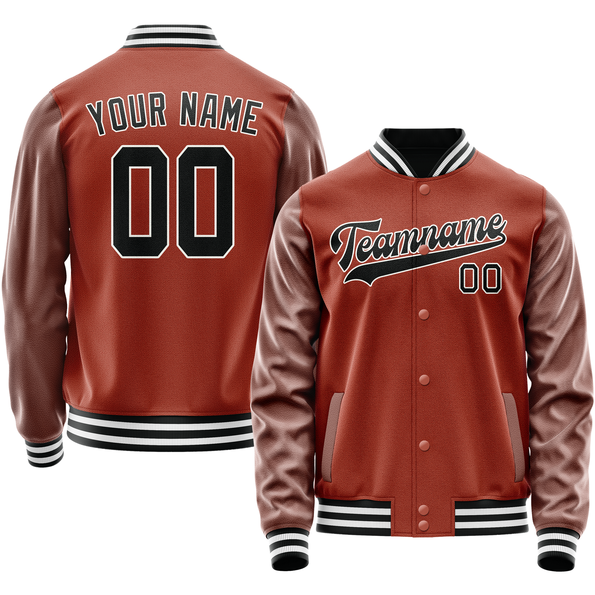 Maßgeschneidertes Texas Orange Schwarz Jacke JA02240617JG444