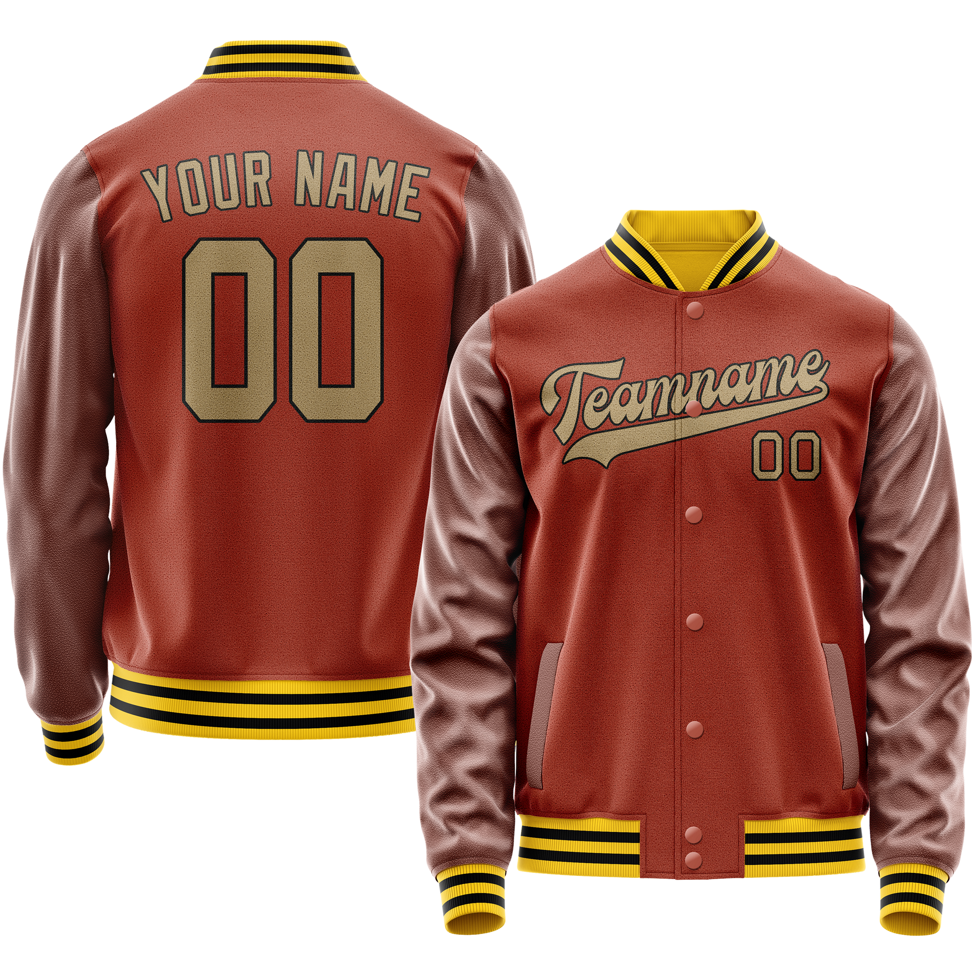Maßgeschneidertes Texas Orange Altgold Jacke JA02240617JG435