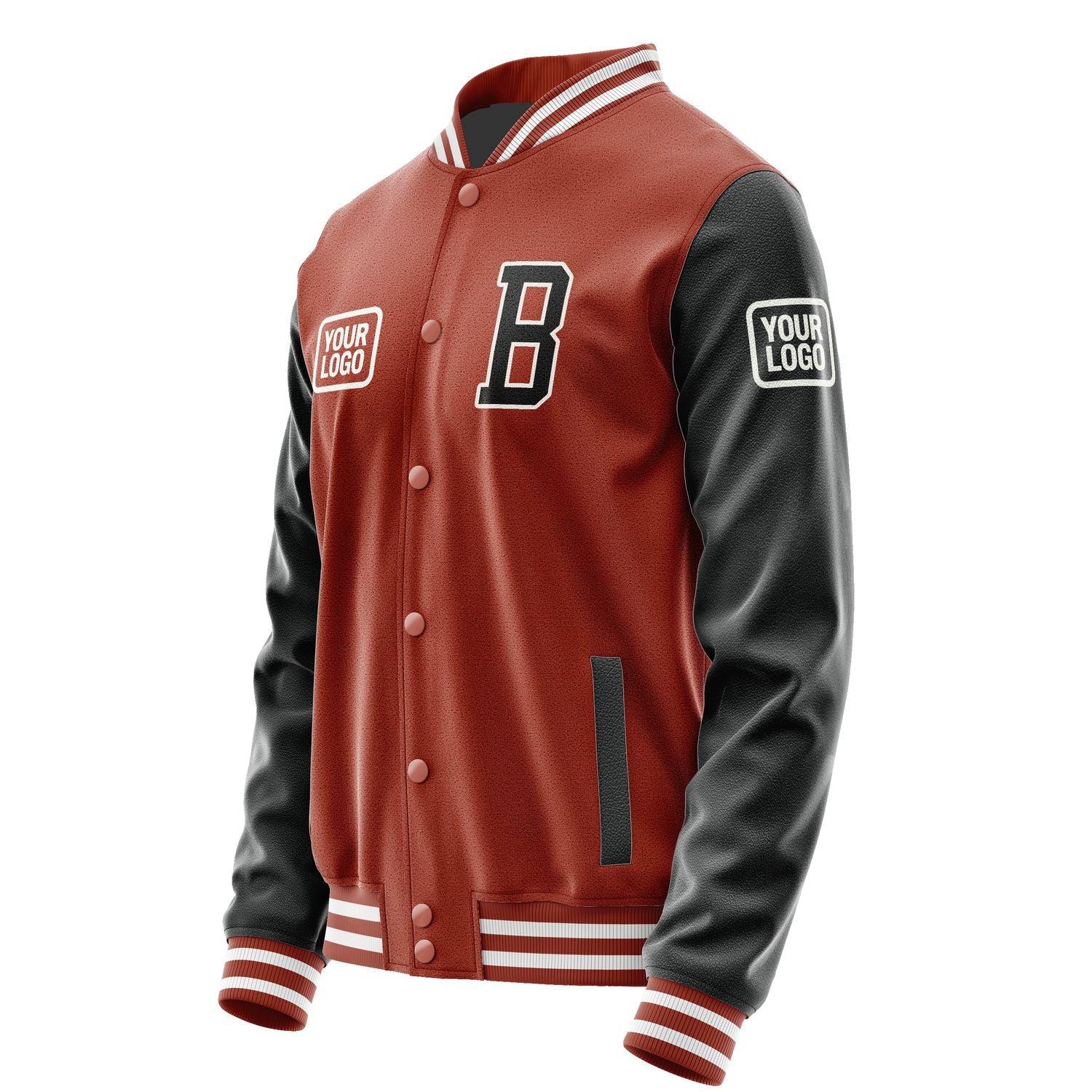 Maßgeschneidertes Korallenrot Schwarz Jacke JA161617161818171718