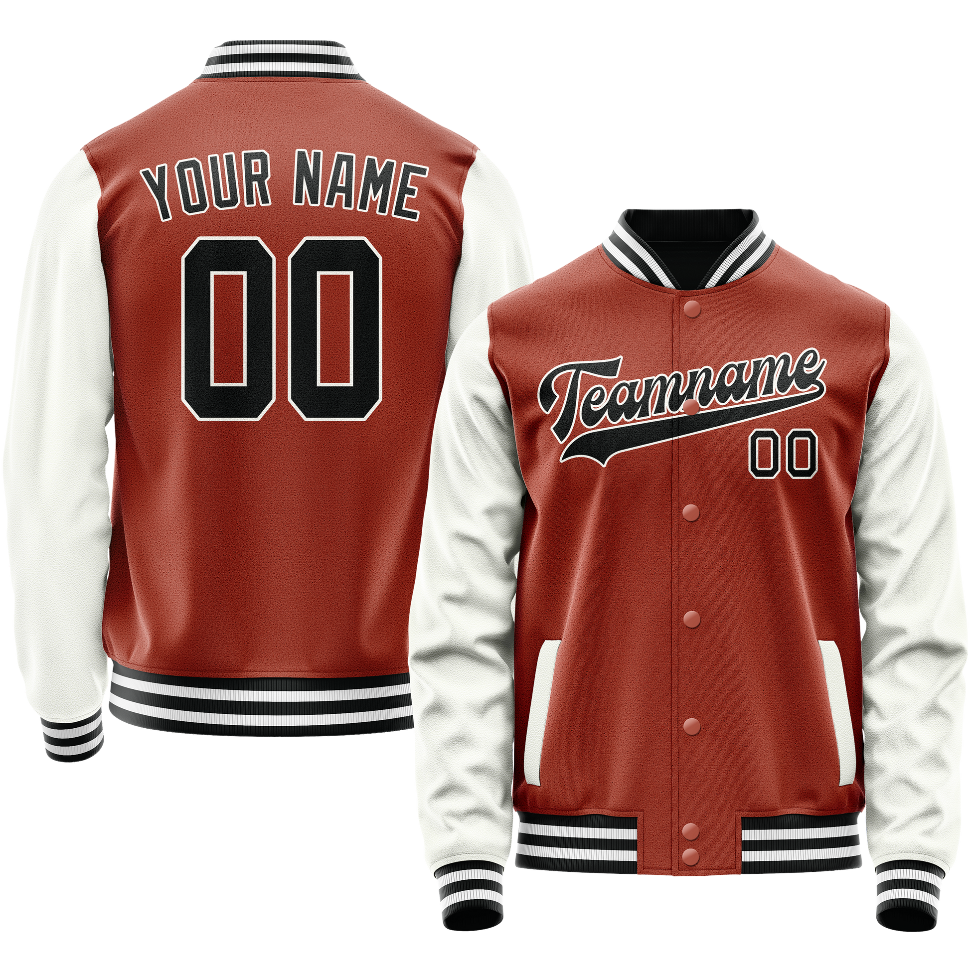 Maßgeschneidertes Texas Orange Weiß Jacke JA02240617JG425