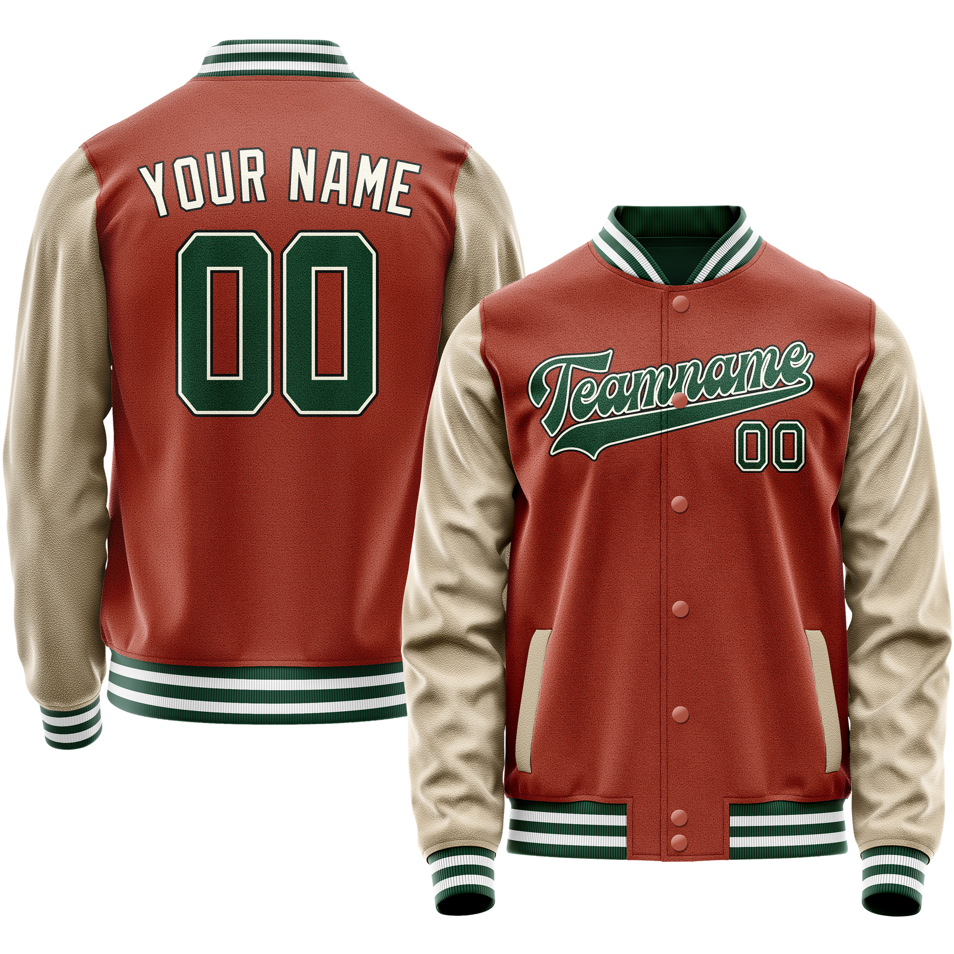 Maßgeschneidertes Texas Orange Creme Jacke JA02240617JG432