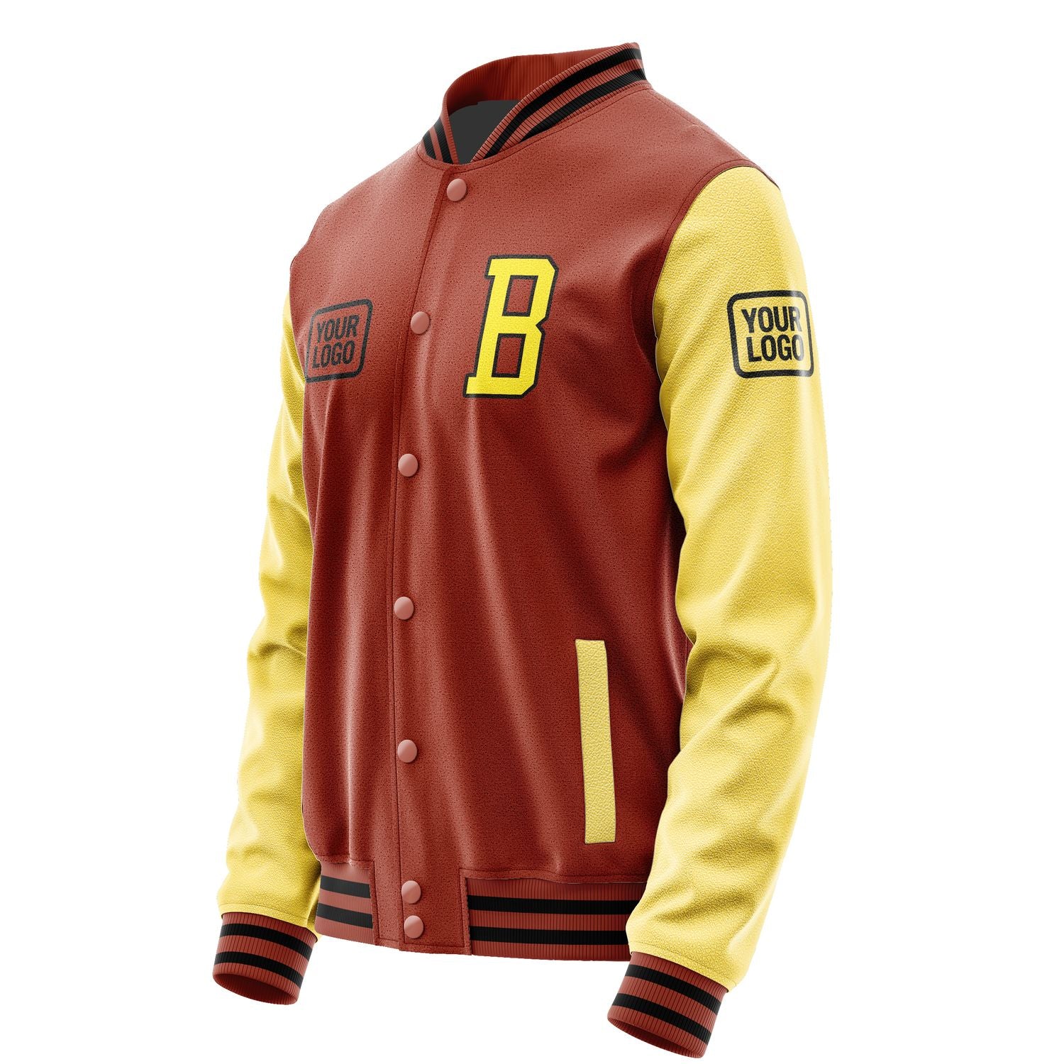 Maßgeschneidertes Korallenrot Blassgelb Jacke JA161626161717262617
