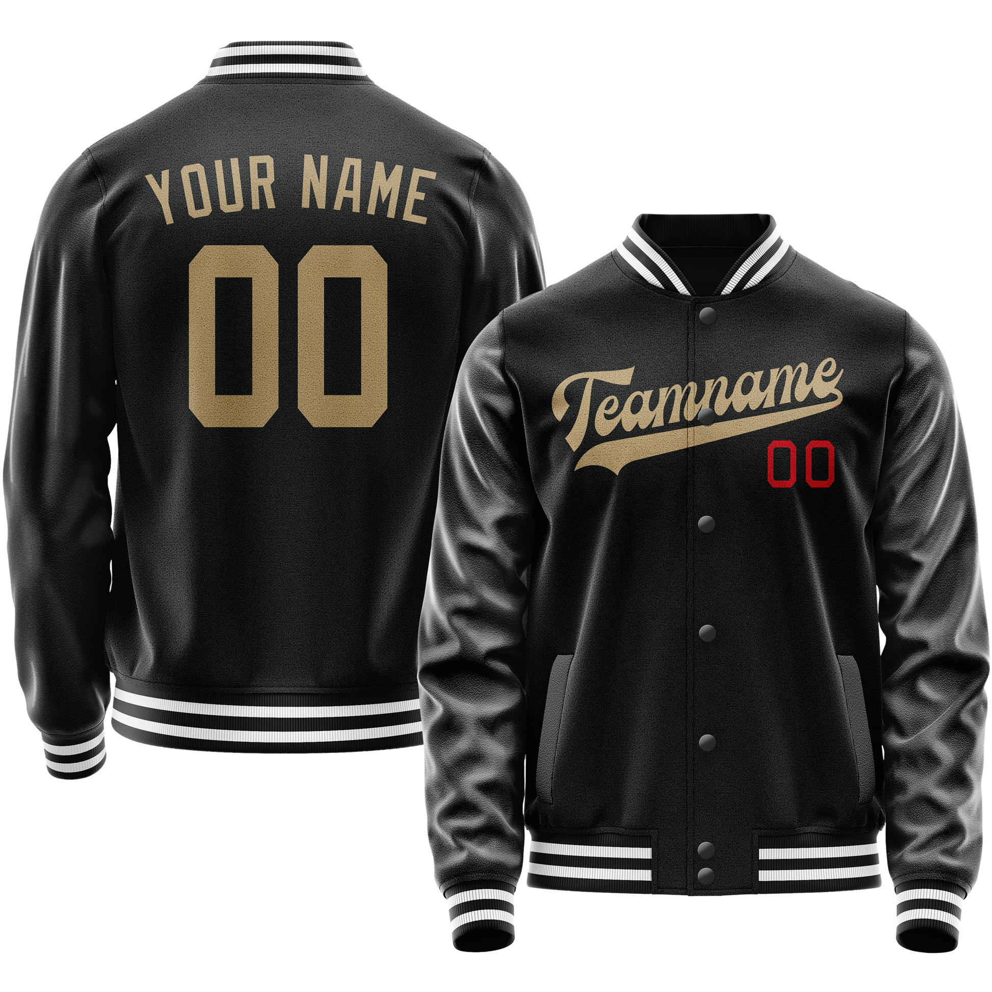 Maßgeschneidertes Schwarz Creme Jacke JA02240617XF019